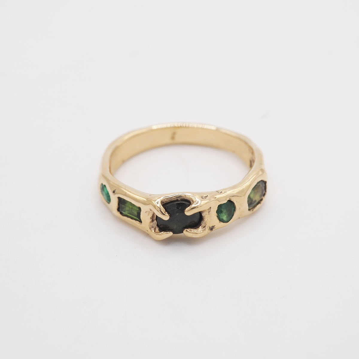Gold Green Ring