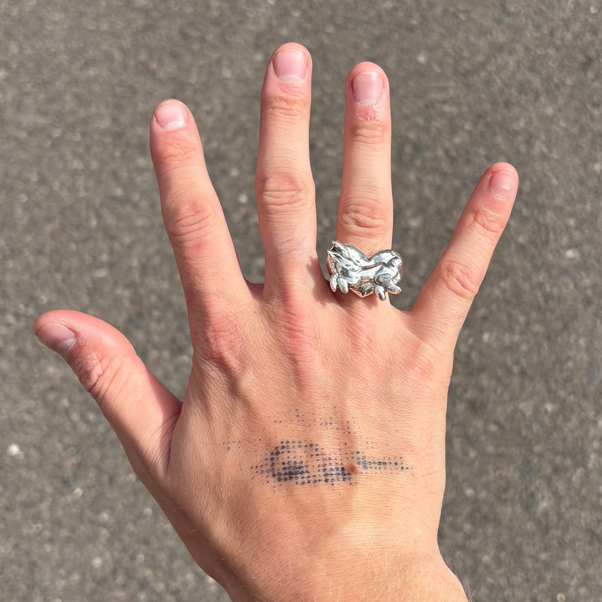 Bunny Heart Signet Ring-2