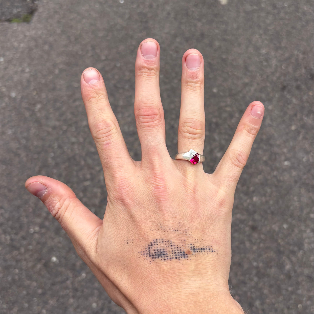 Hidden Ruby Drop Ring-2