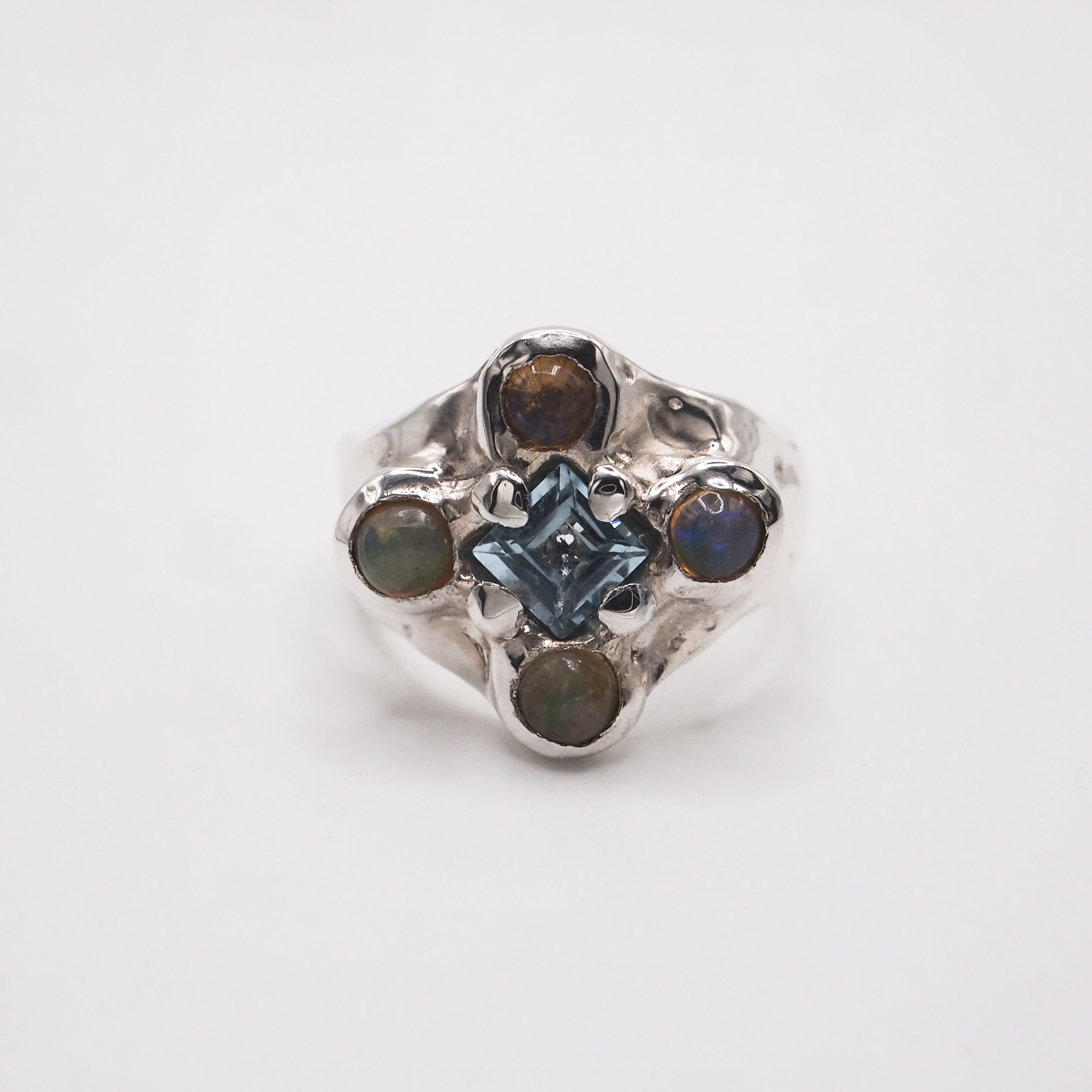 Topaz and Opal Candy Ring