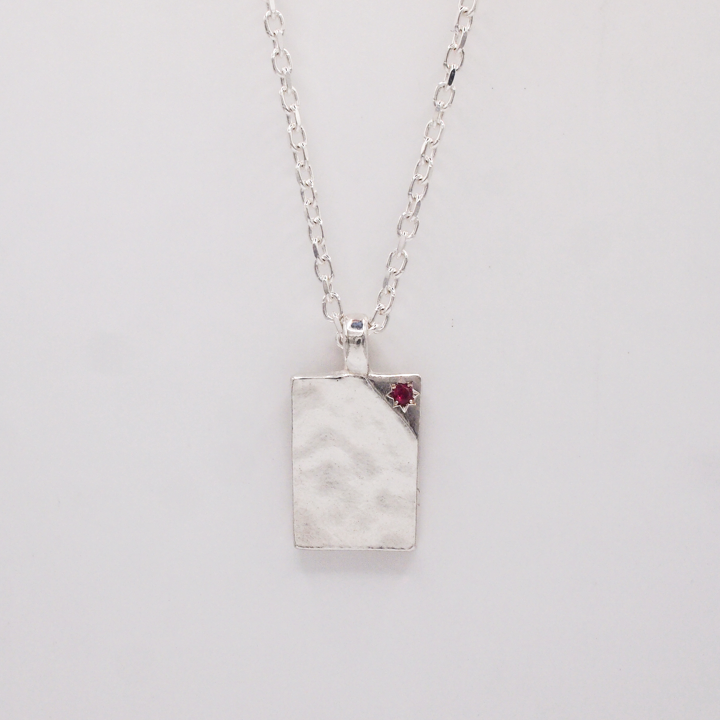 Ruby Facet Necklace