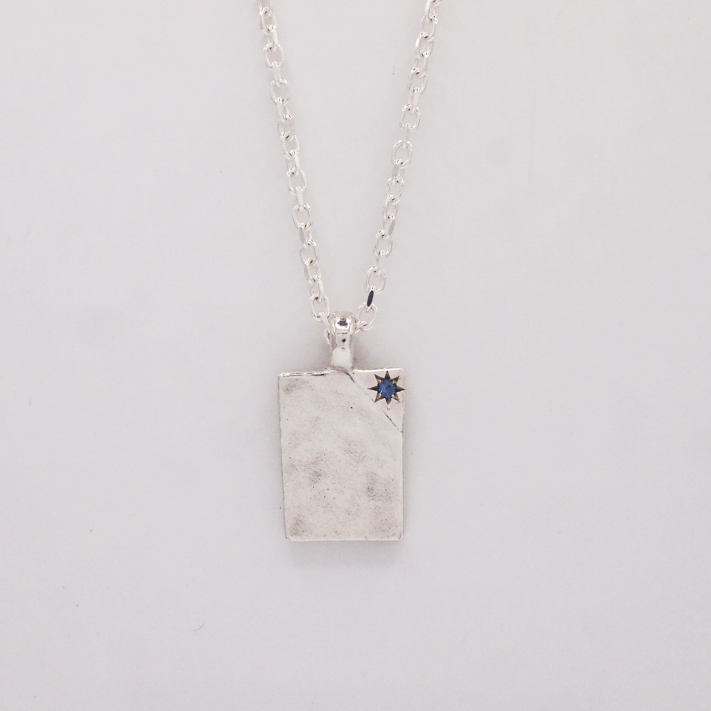 Sapphire Facet Necklace