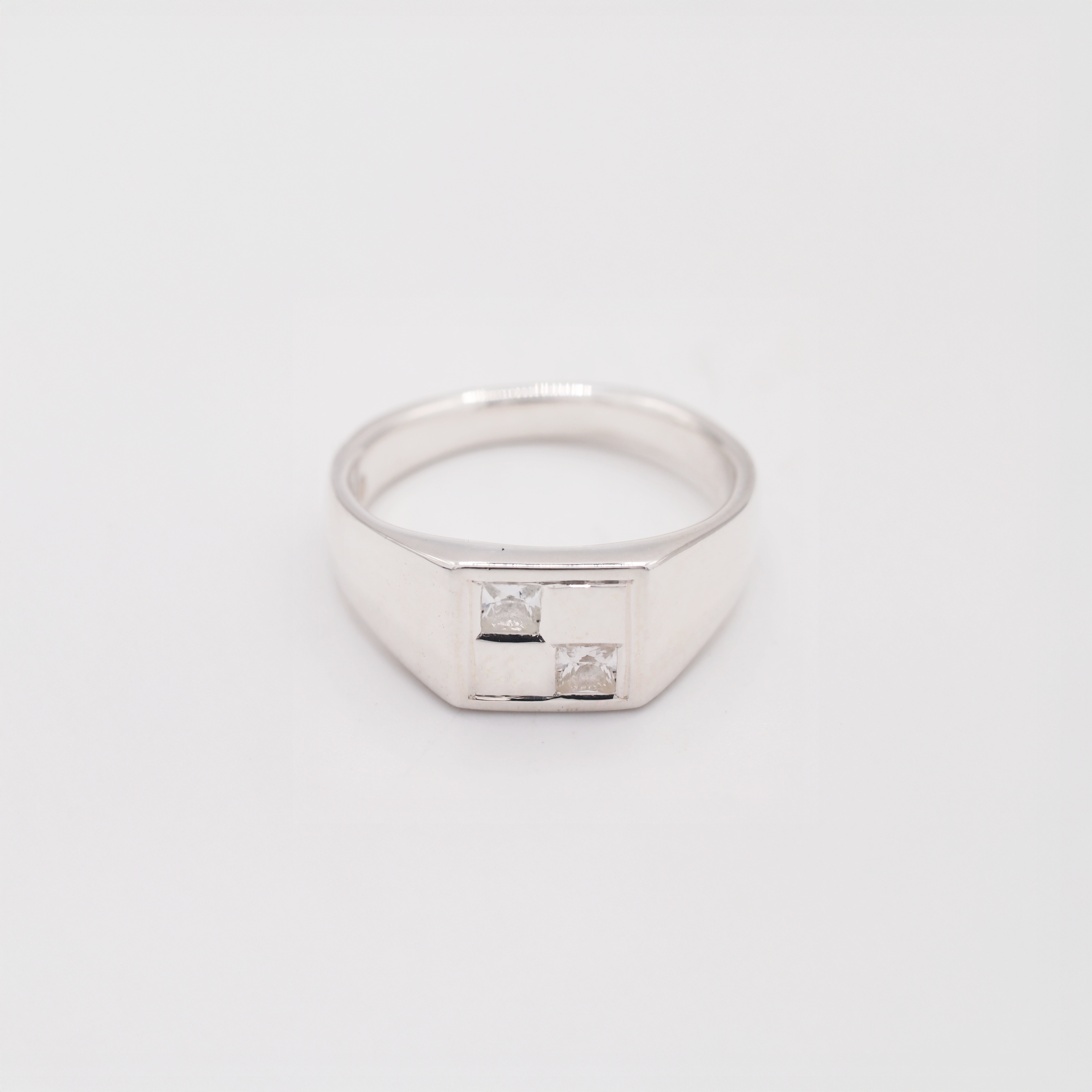 Small Clear Spinel Chess Ring