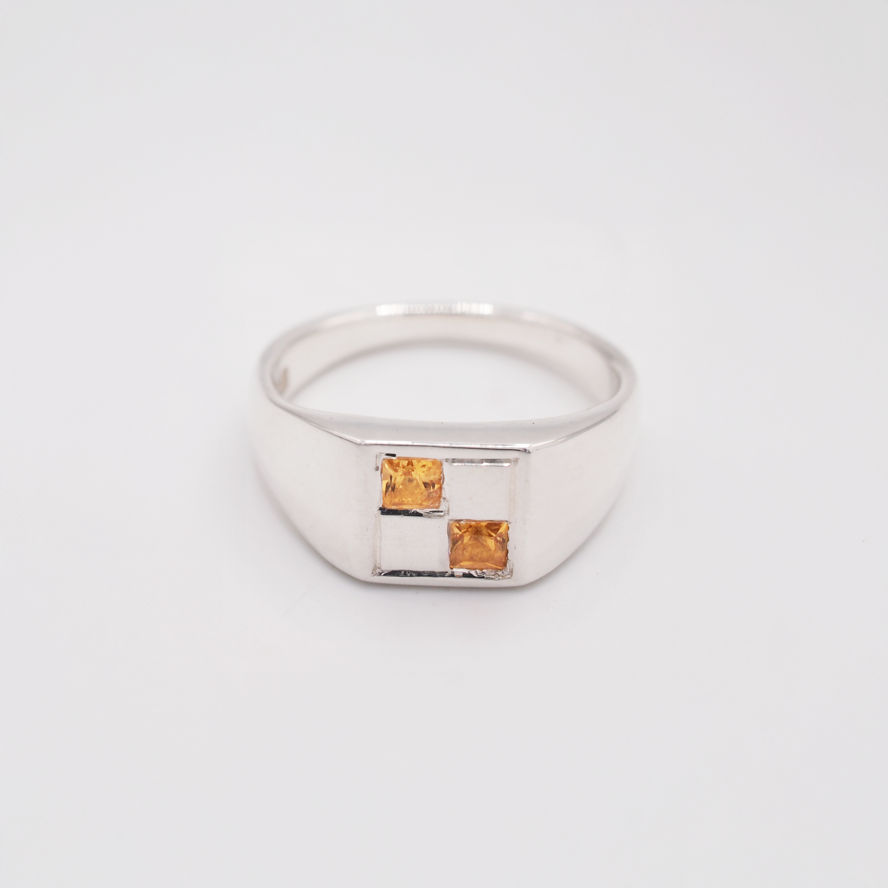 Small Citrine Chess Ring
