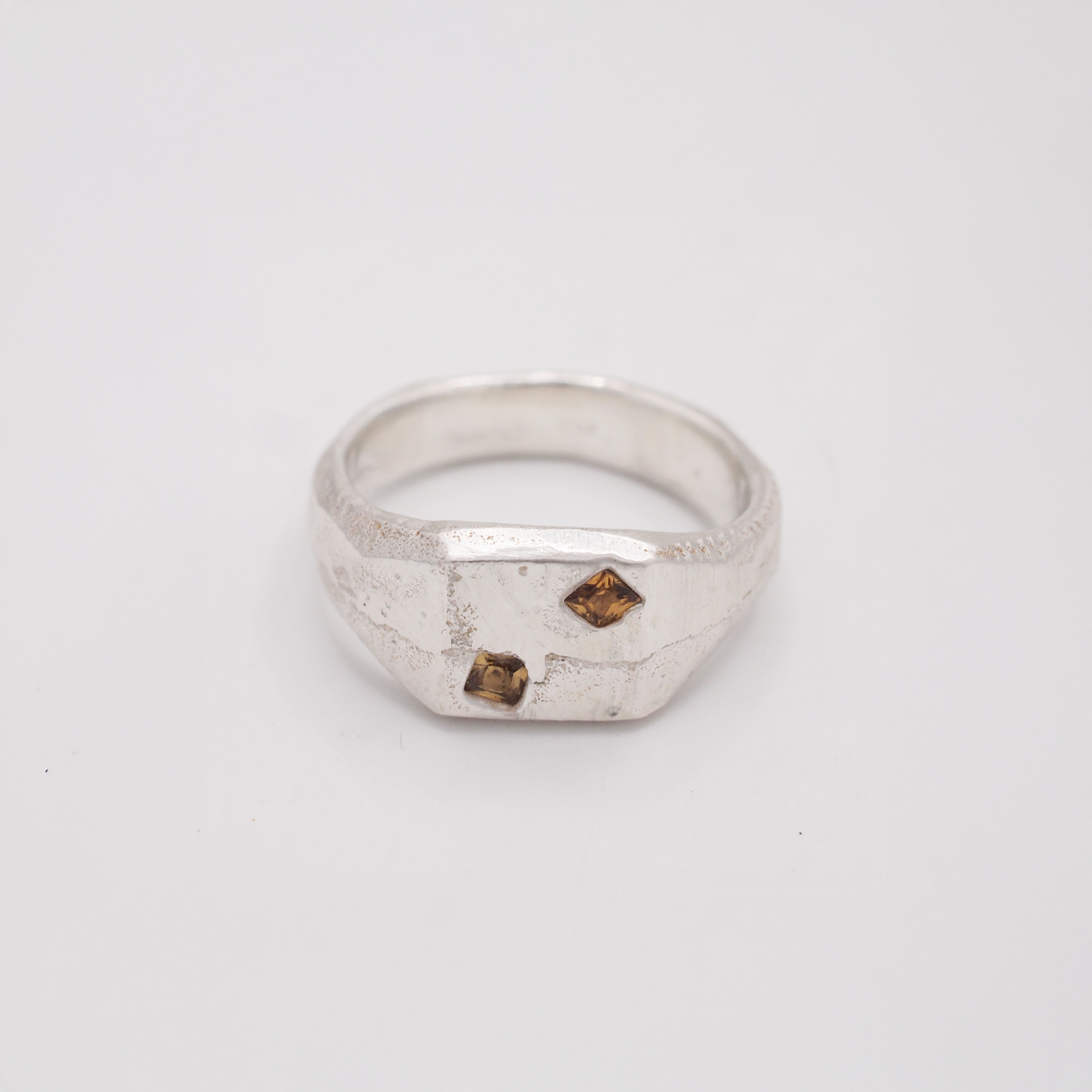 Orange Sapphire Signet