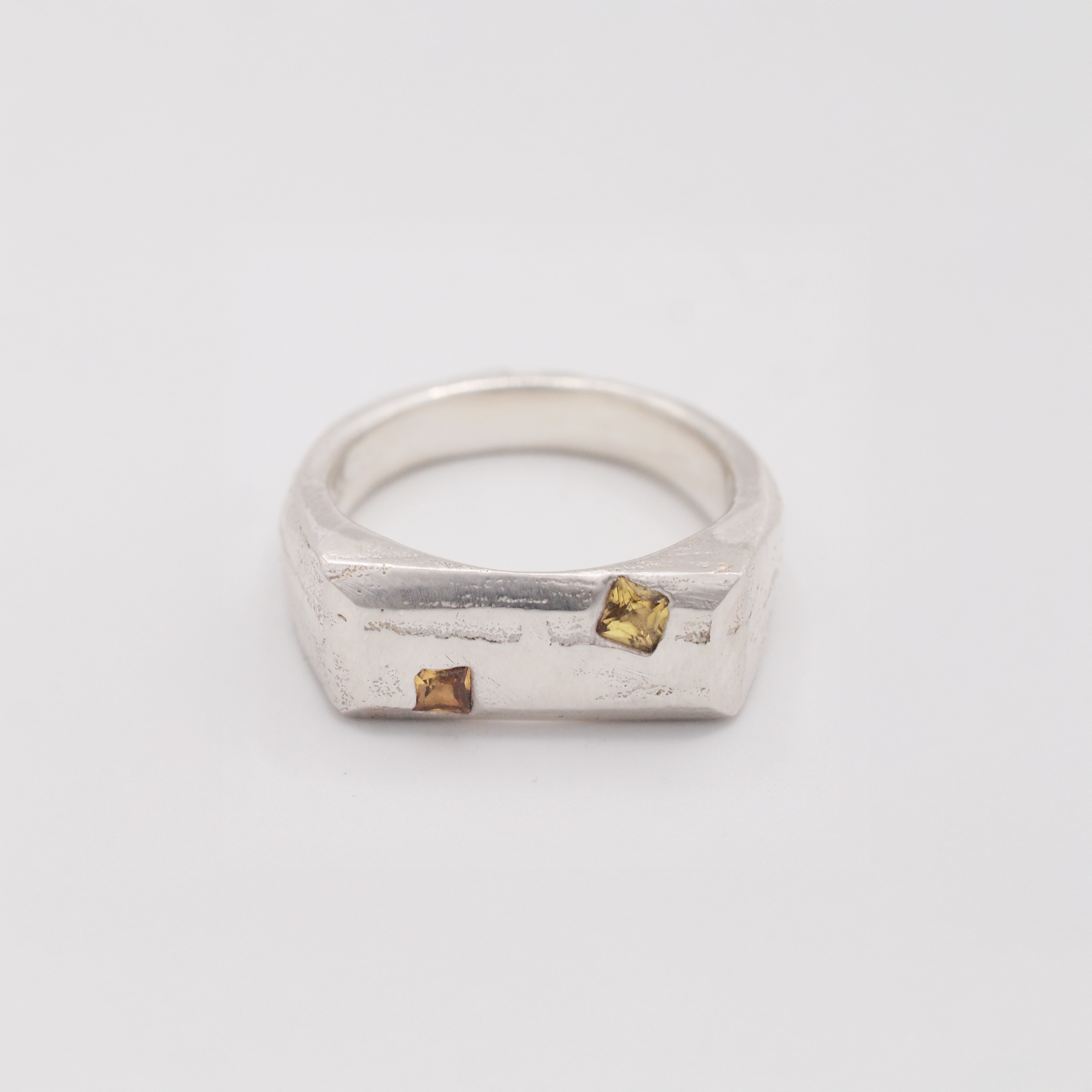 Yellow Sapphire Rectangular Signet