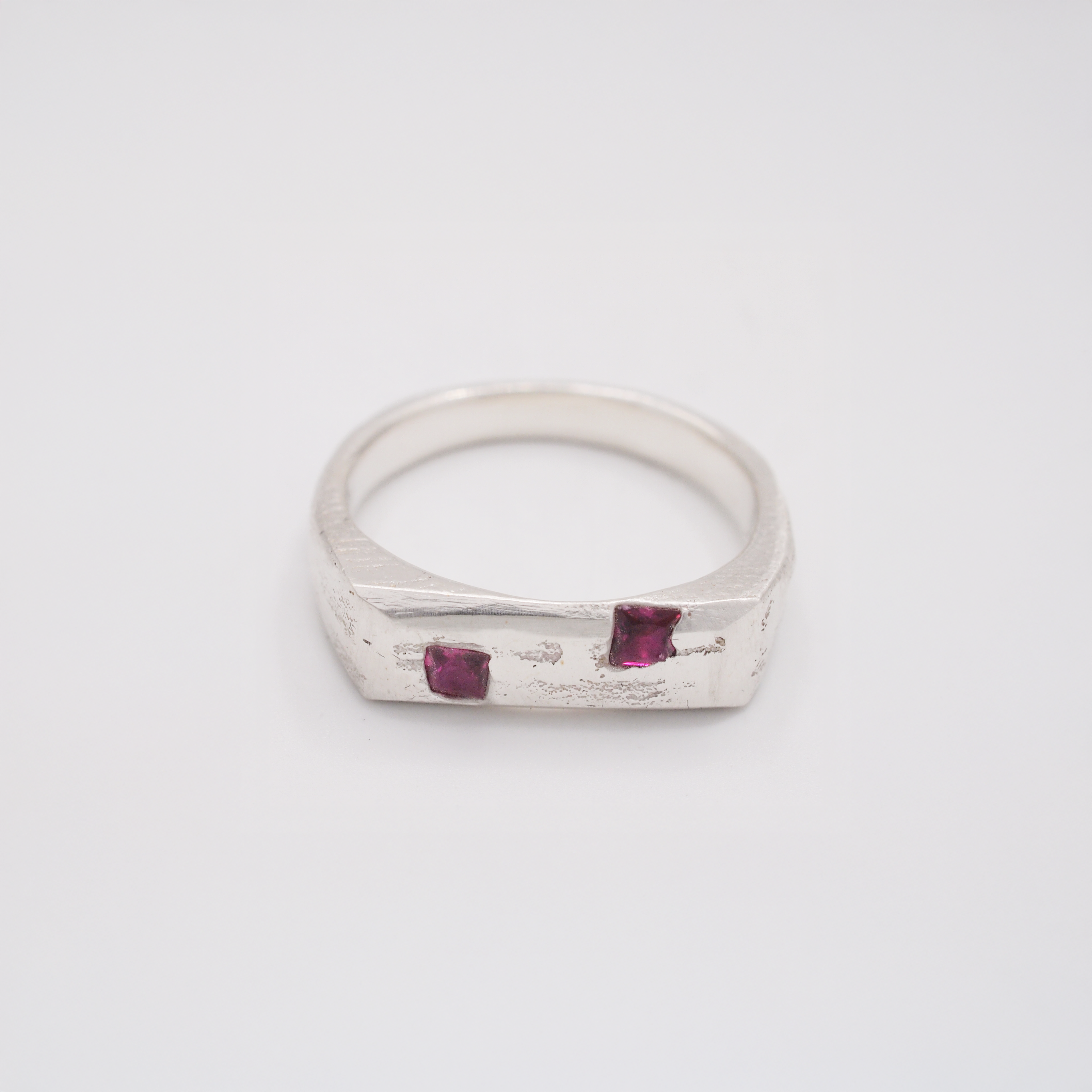 Pink Sapphire Rectangular Signet