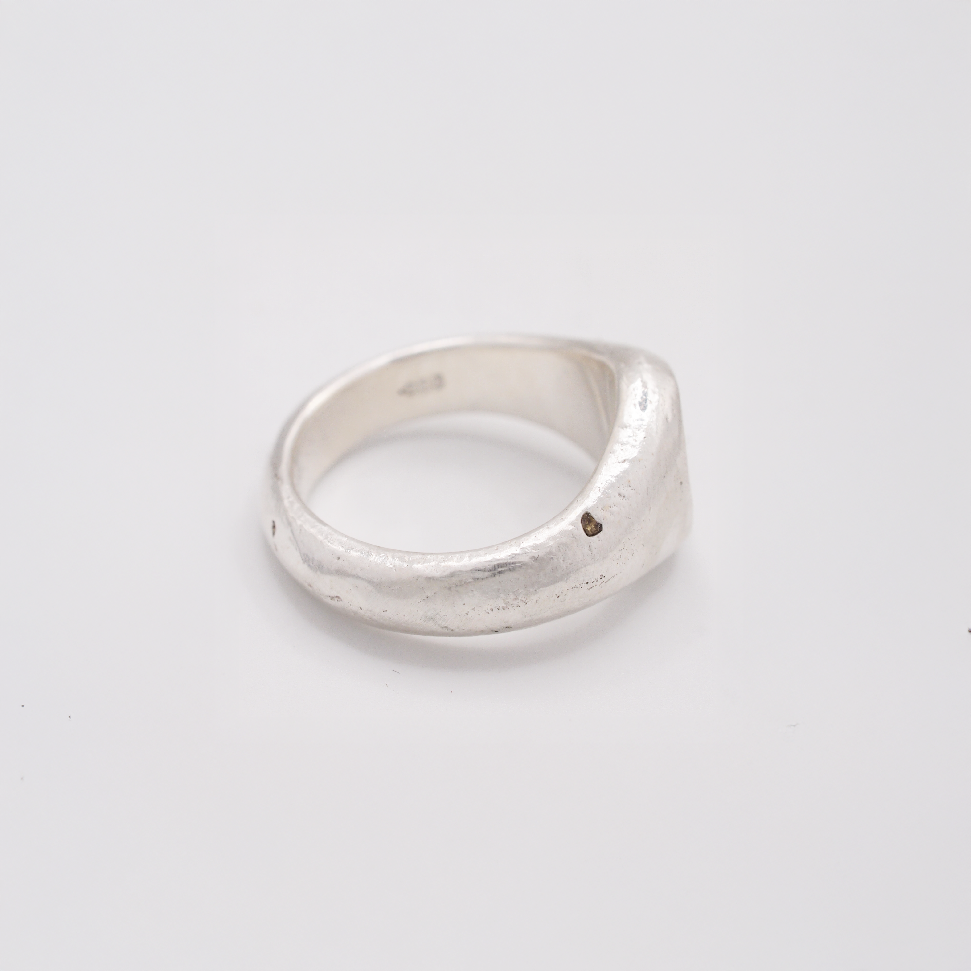 Orange Sapphire Circular Signet-2