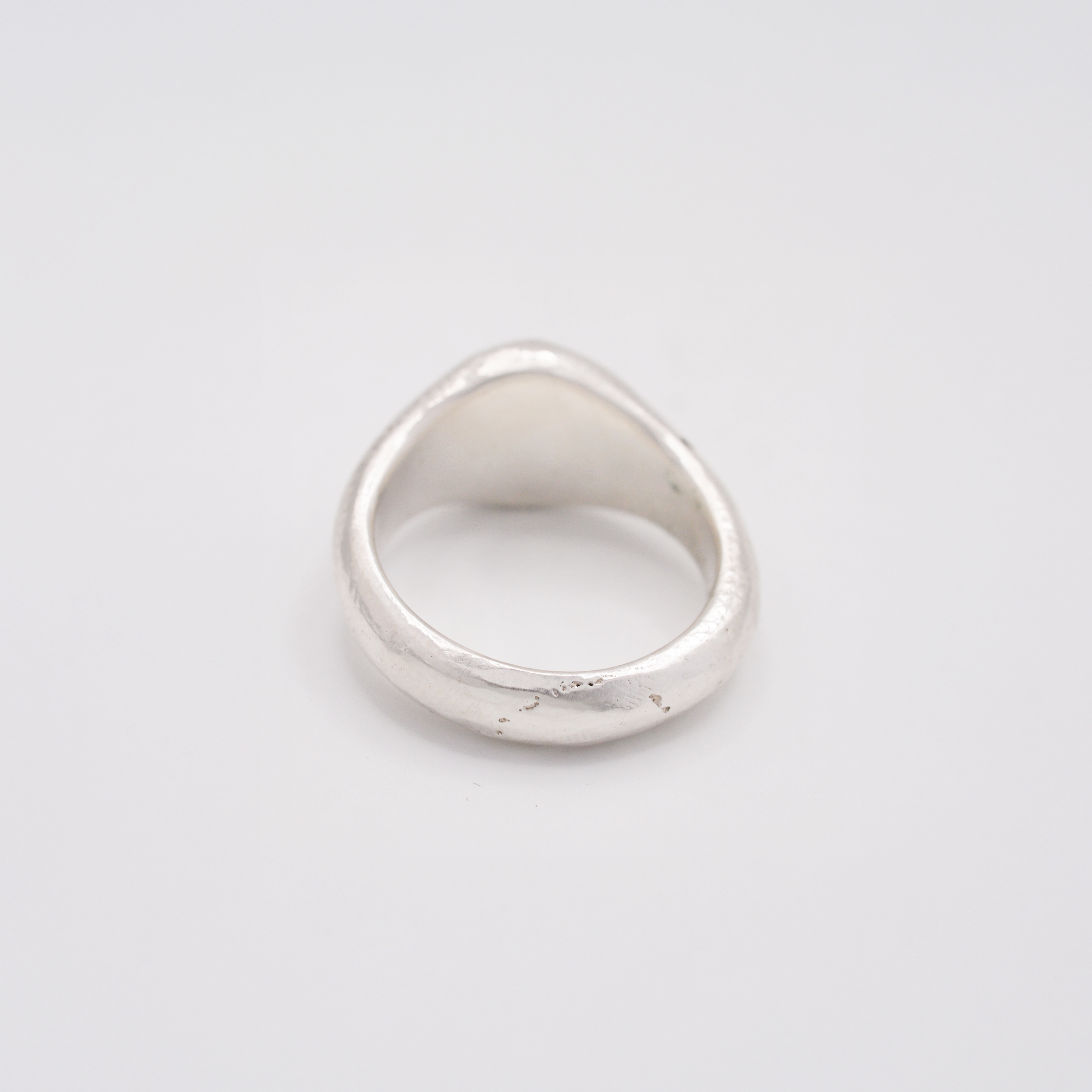 Orange Sapphire Circular Signet-3