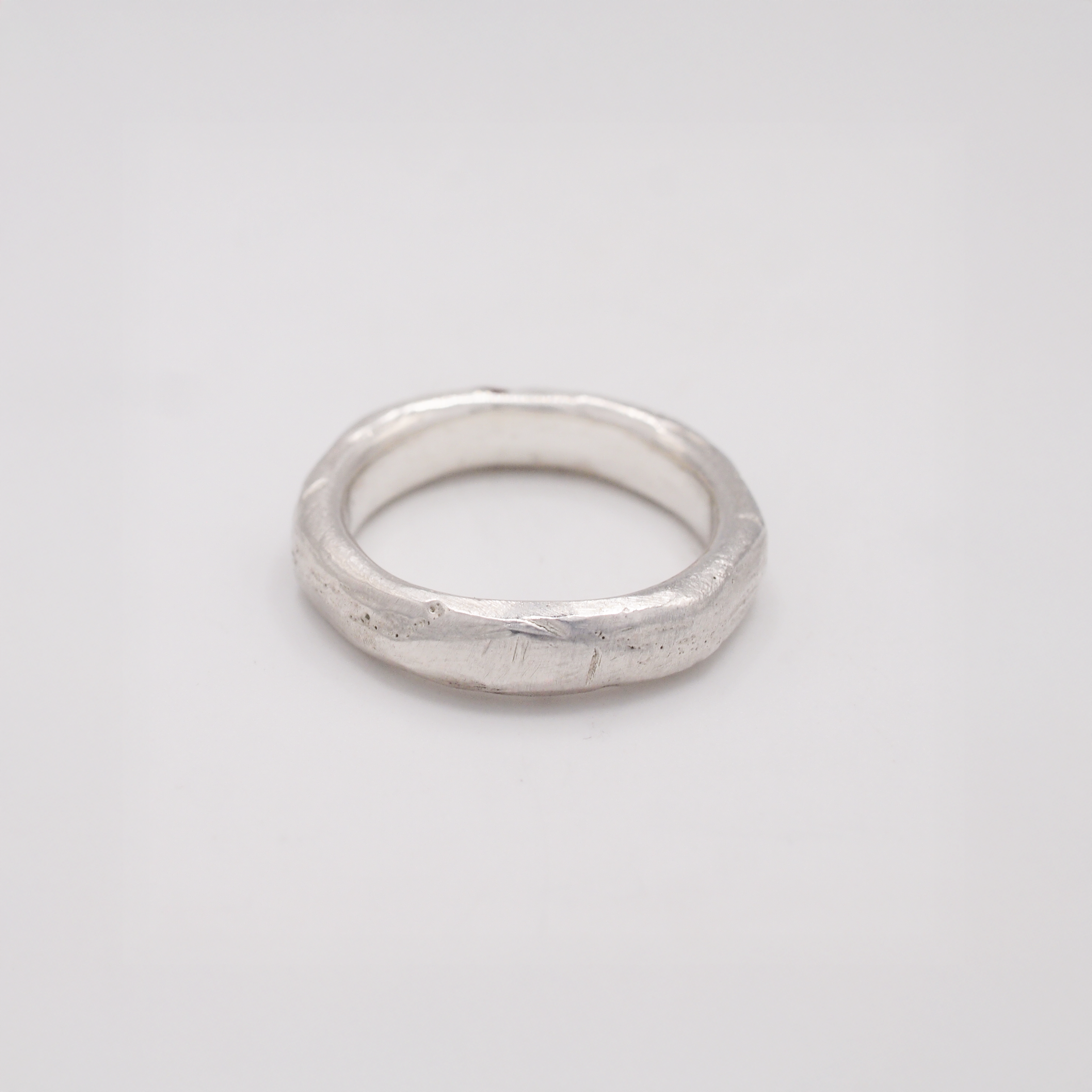 Sandcast Orange Sapphire Band-3