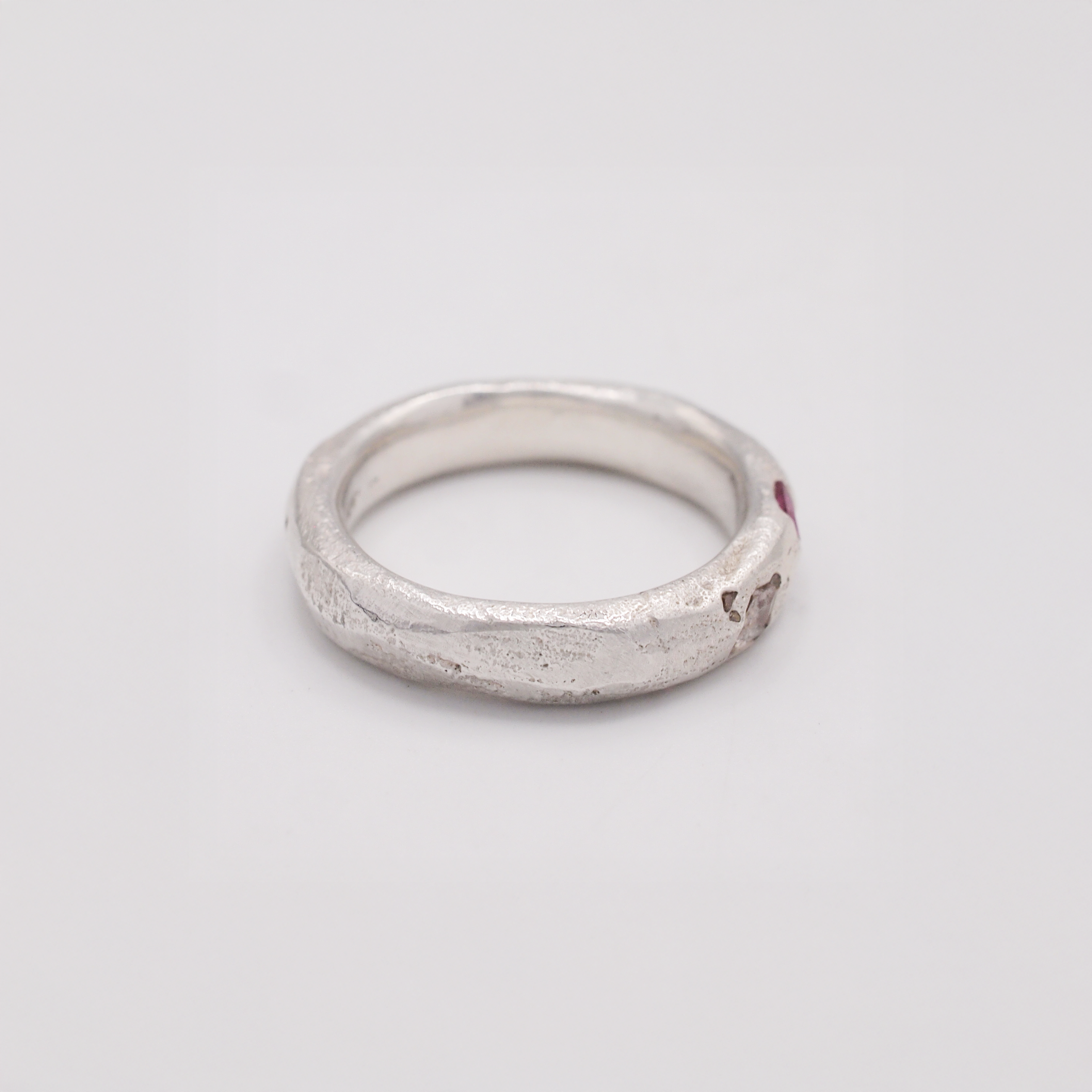 Clear & Pink Ruby Band-2