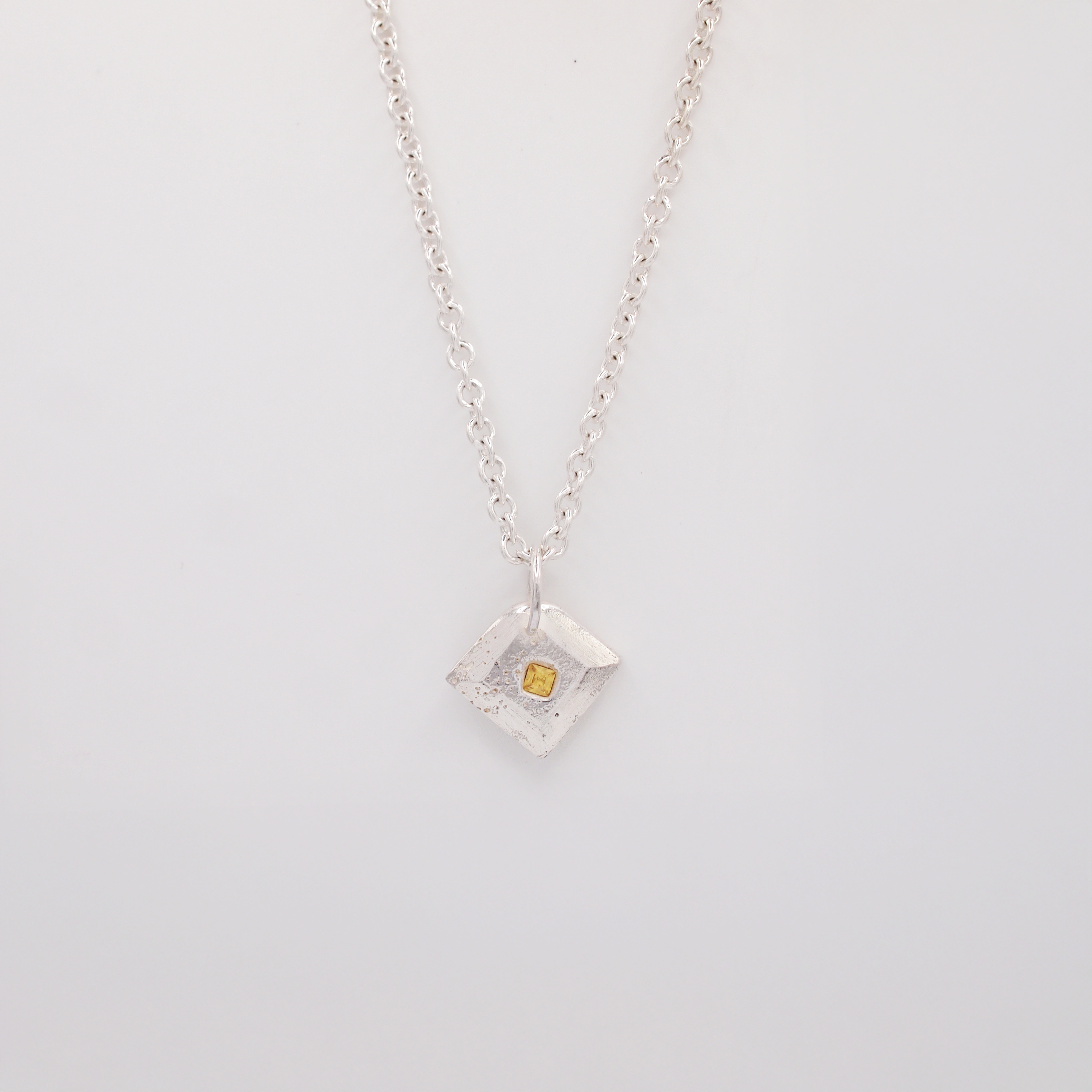 Sandcast Sapphire Necklace