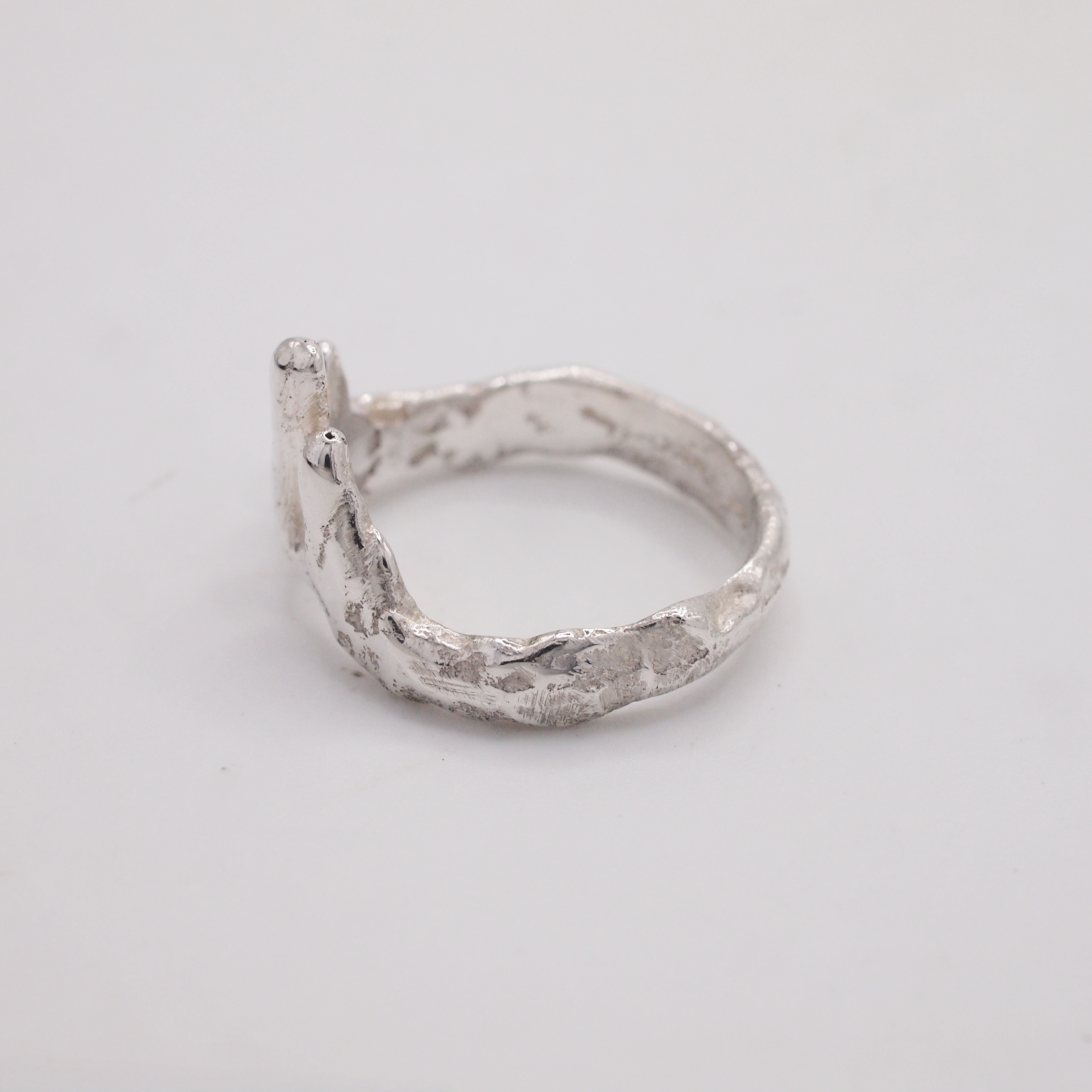 Dripped Silver Ring-4