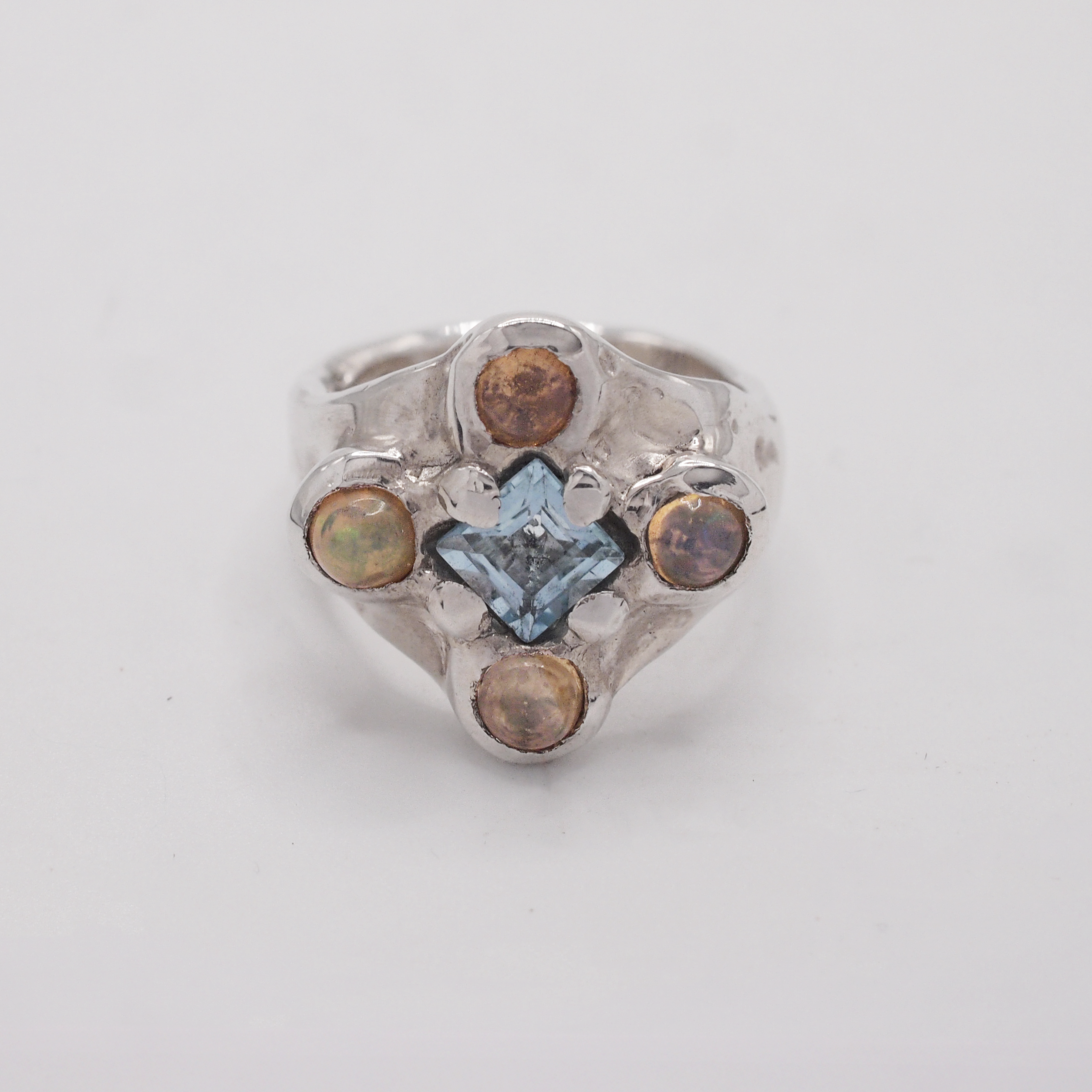 Topaz and Opal Candy Ring