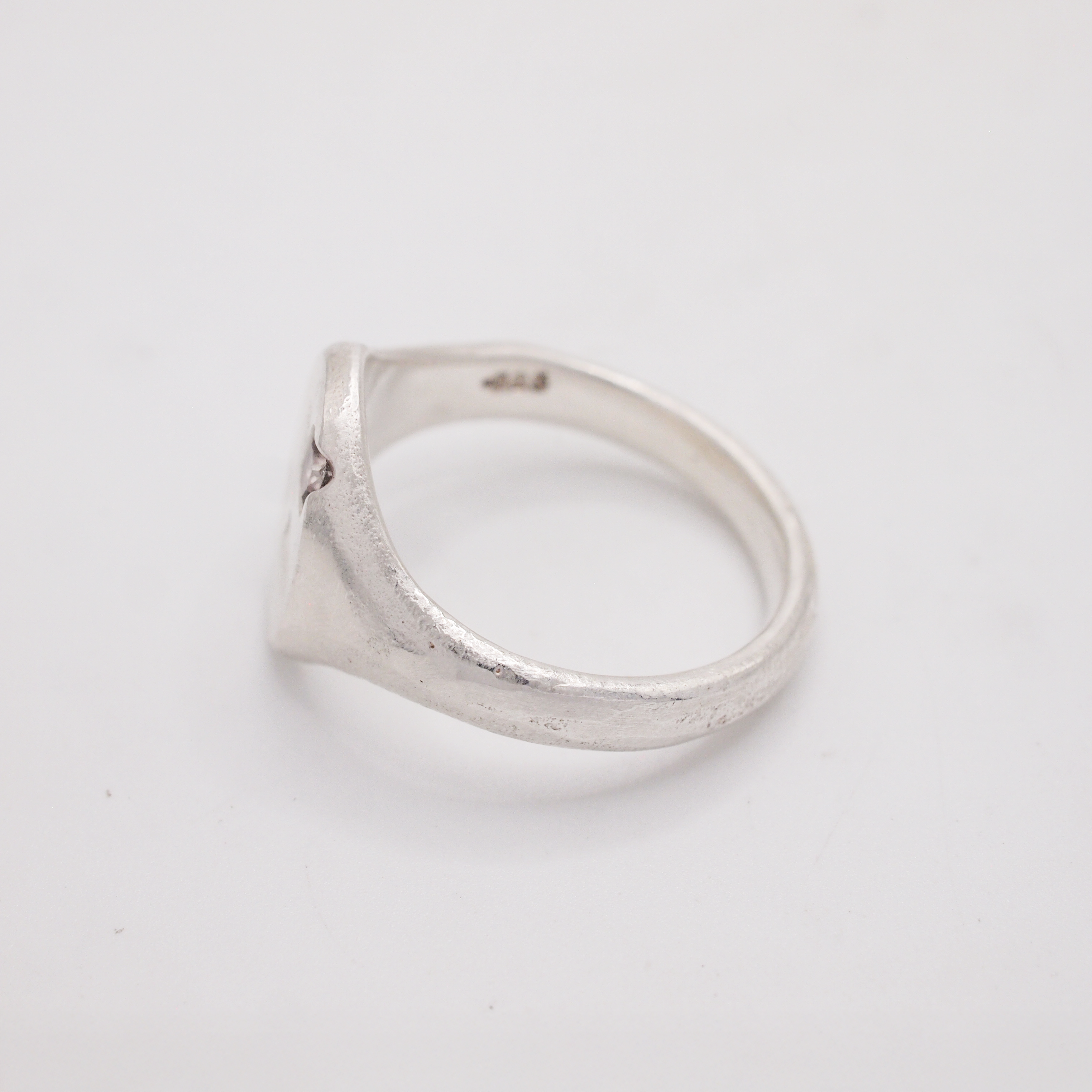 Clear Sapphire Circular Signet-4
