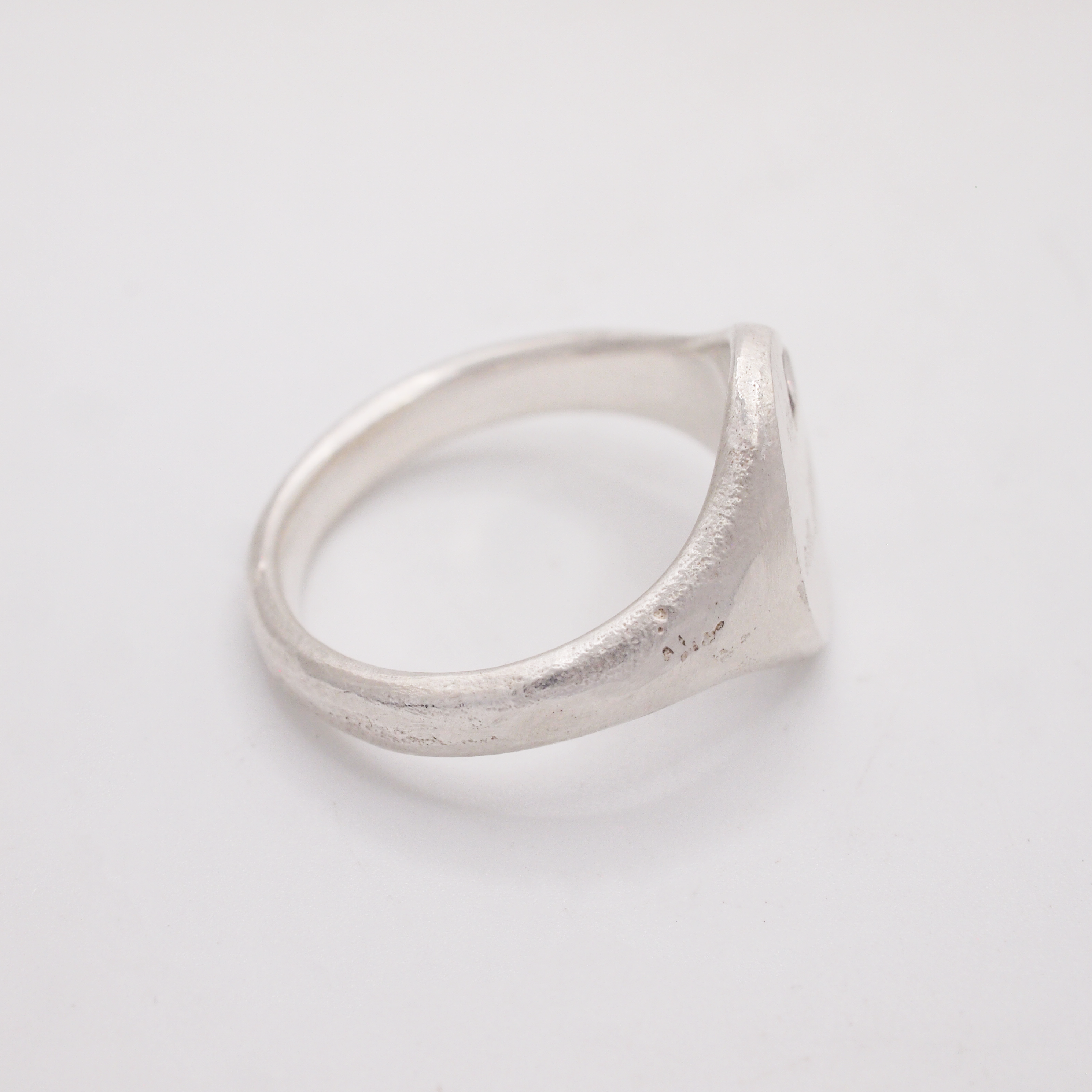 Clear Sapphire Circular Signet-2