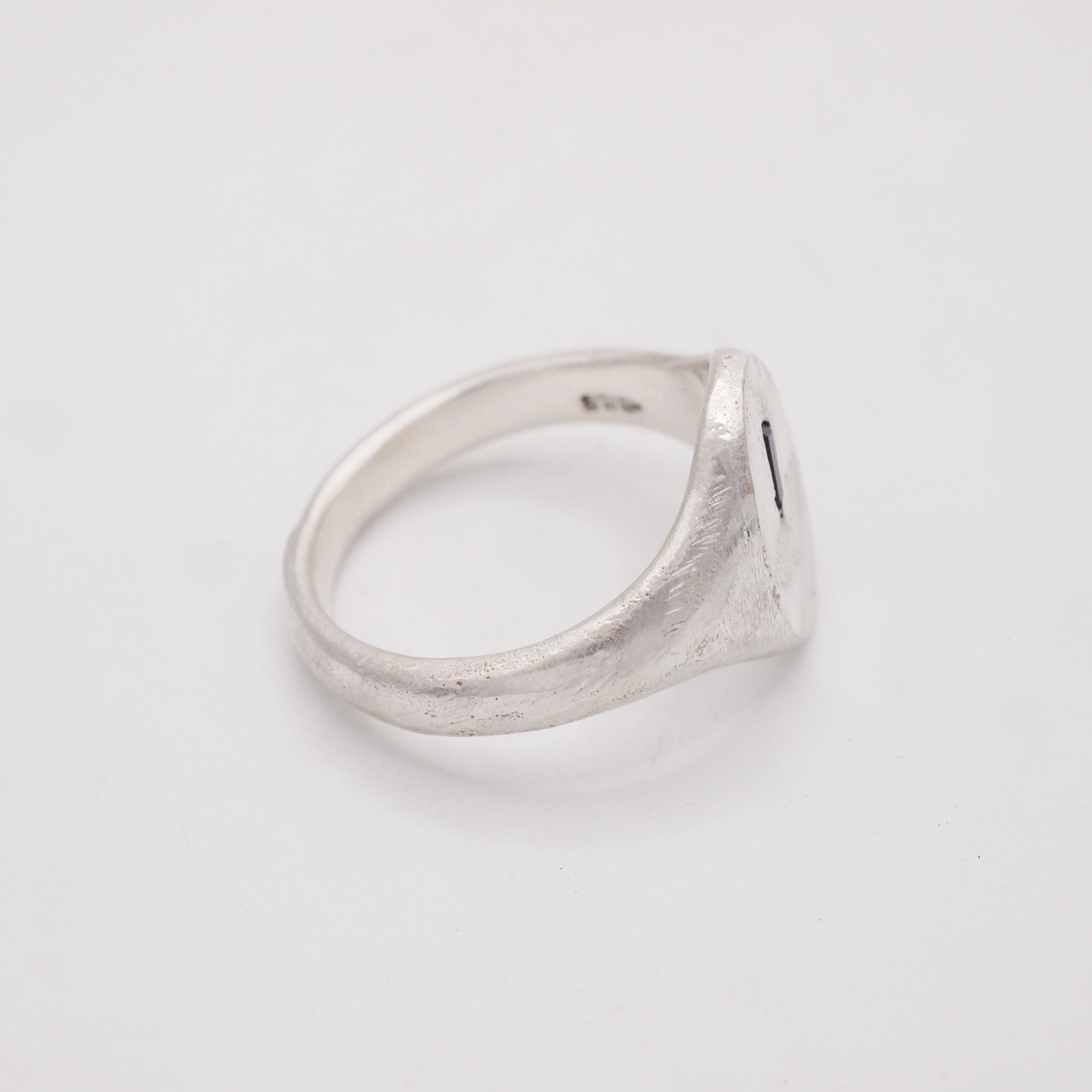 Blue Sapphire Circular Signet-4