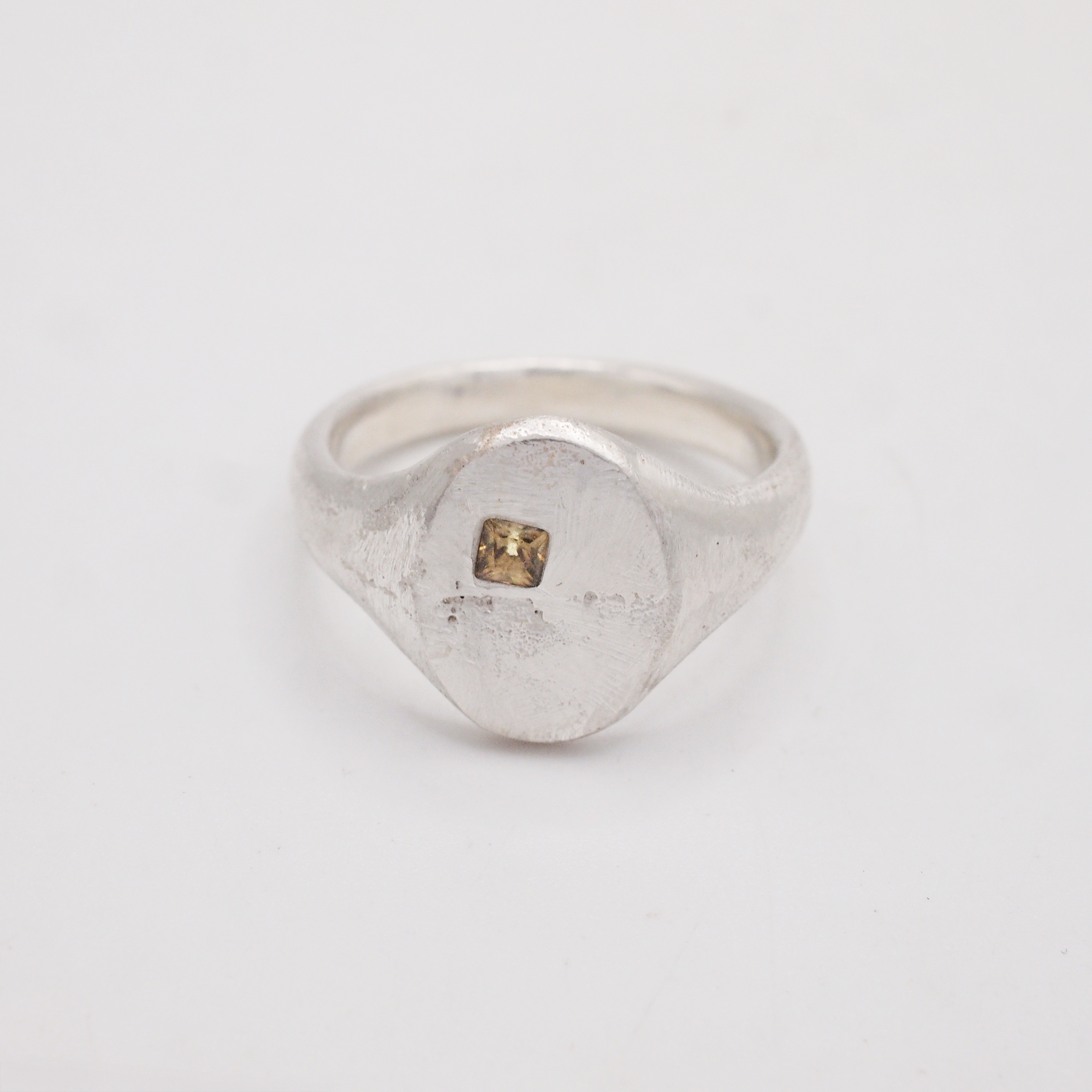 Yellow Sapphire Circular Signet