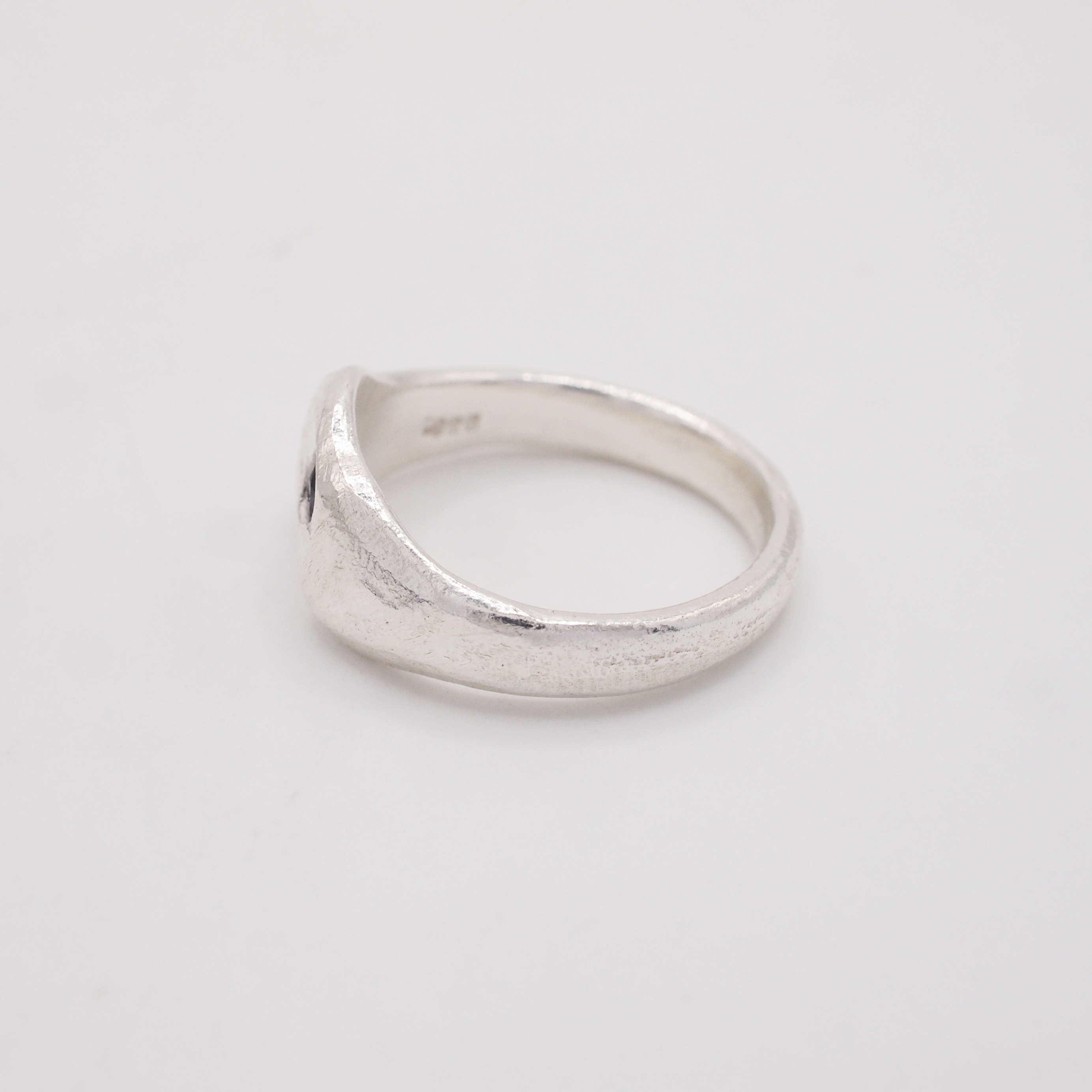 Blue Sapphire Wishbone Signet-3