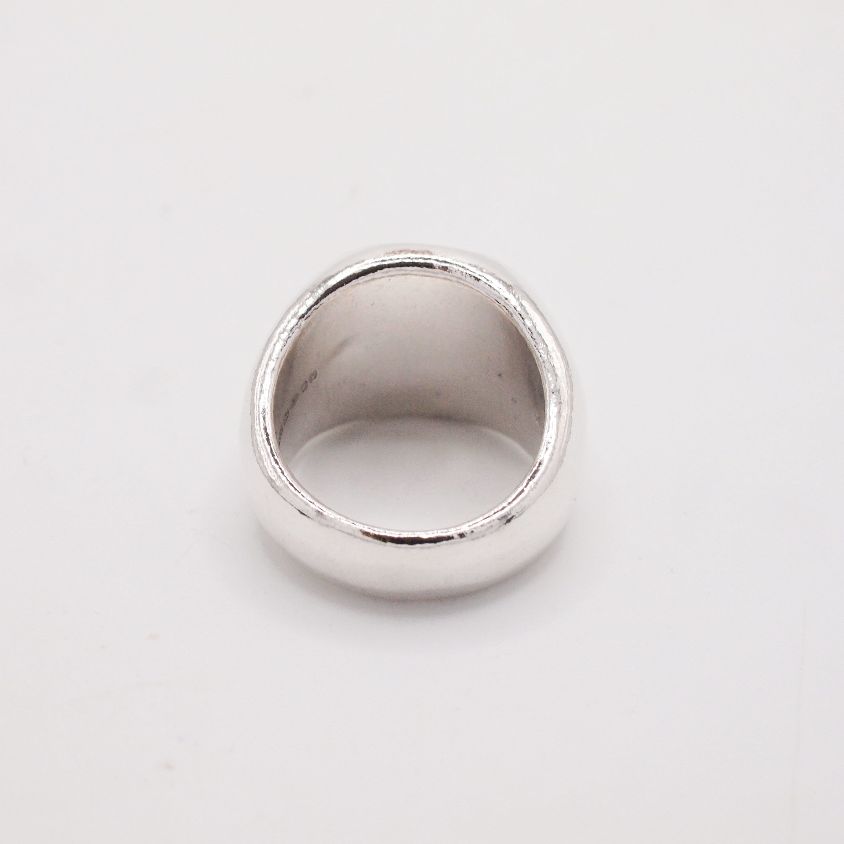 Silver Heart Signet Ring-4
