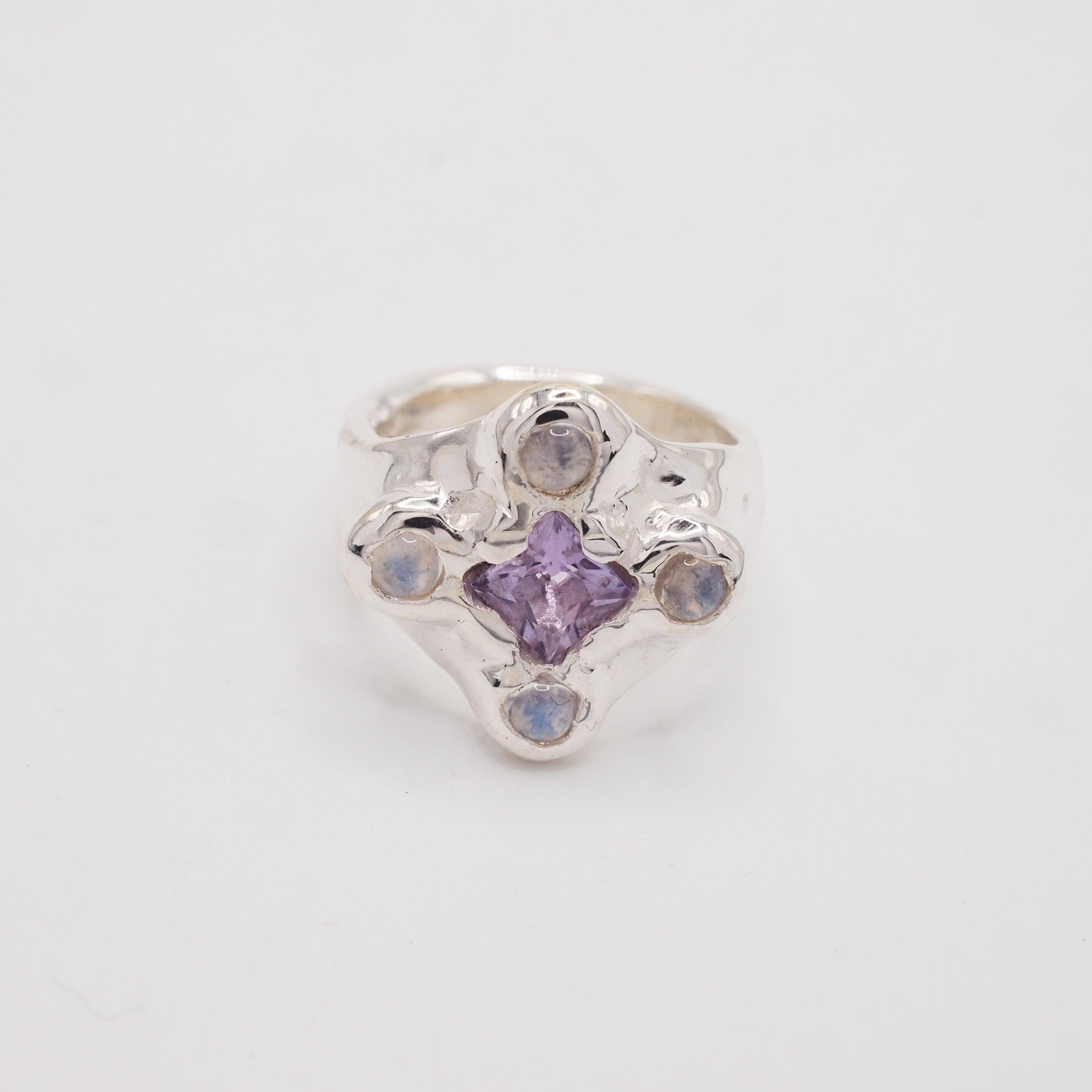 Amethyst and Moonstone Candy Ring-1