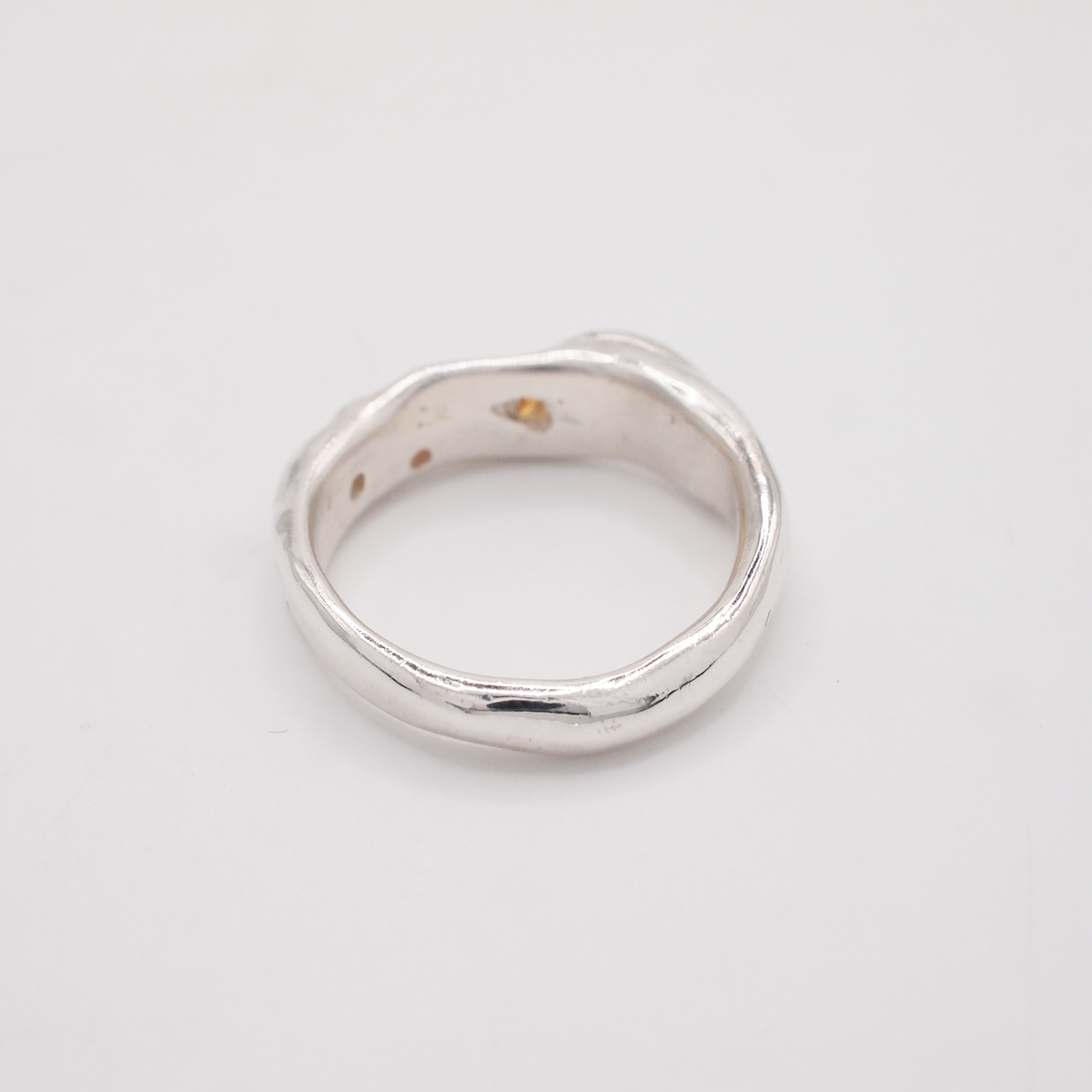 Yellow & Orange Moon Ring-3