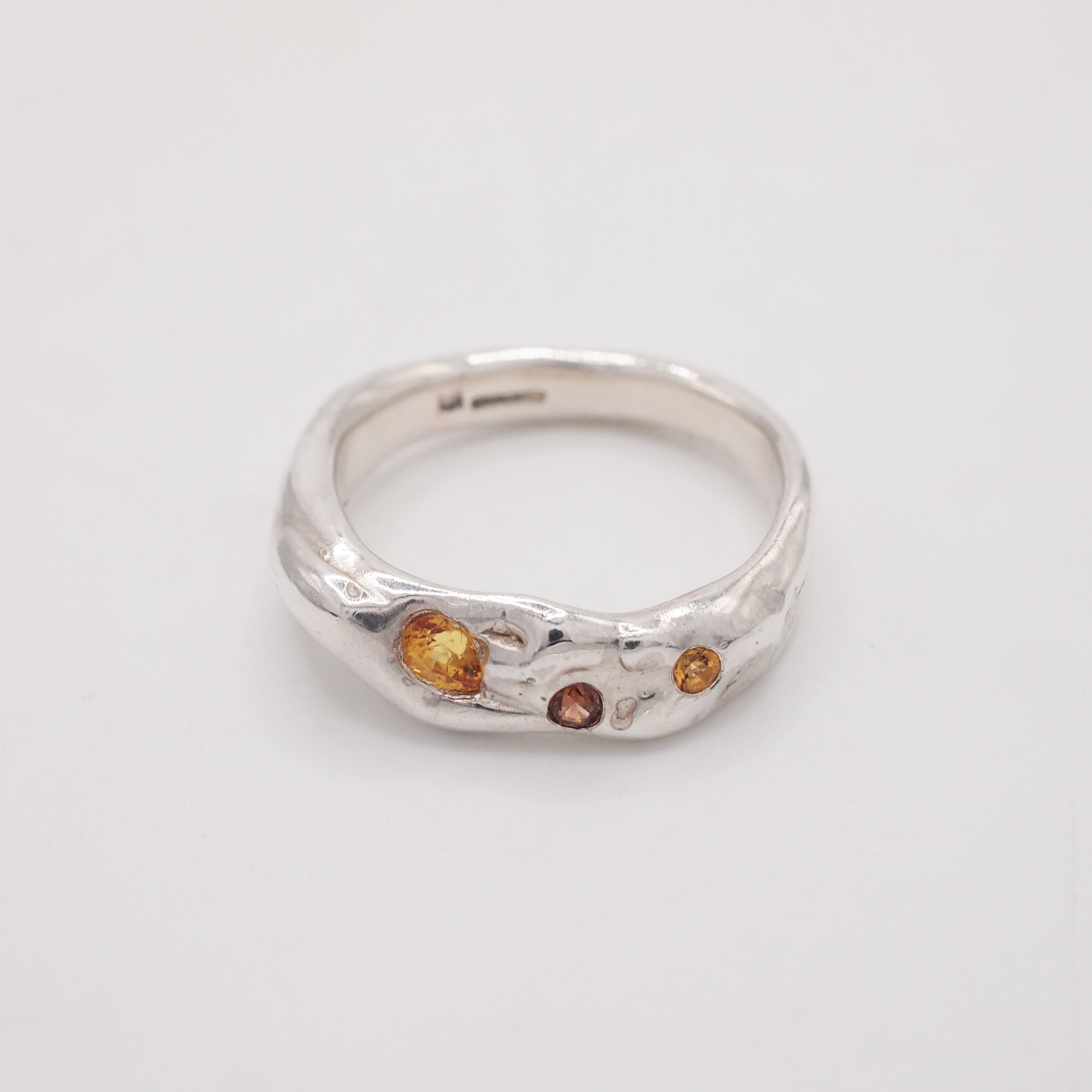 Yellow & Orange Moon Ring