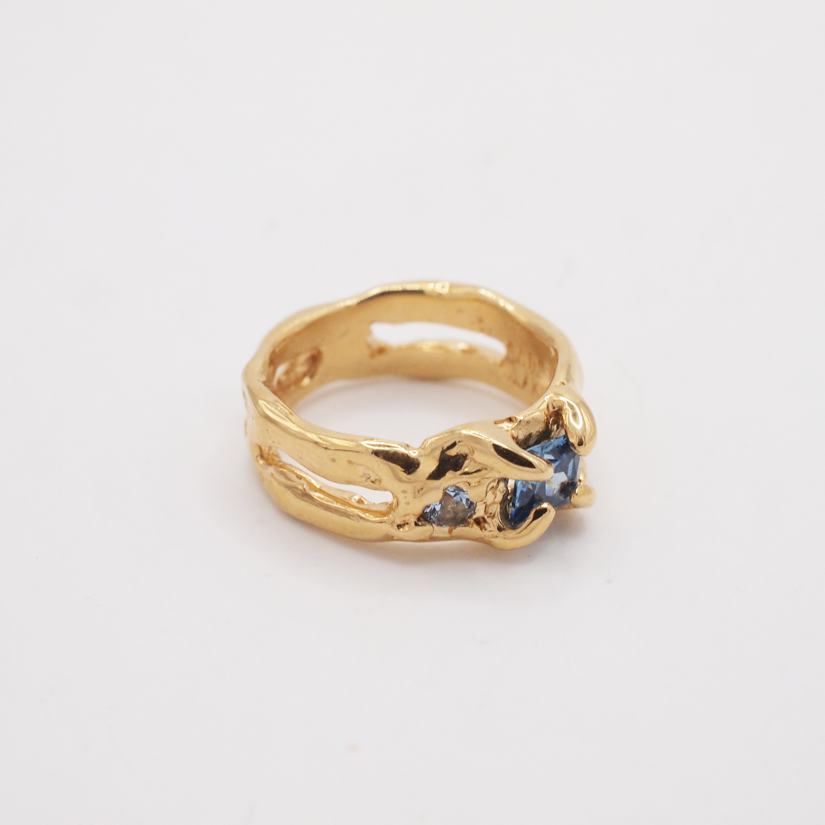 Blue & Gold Flux Ring-2