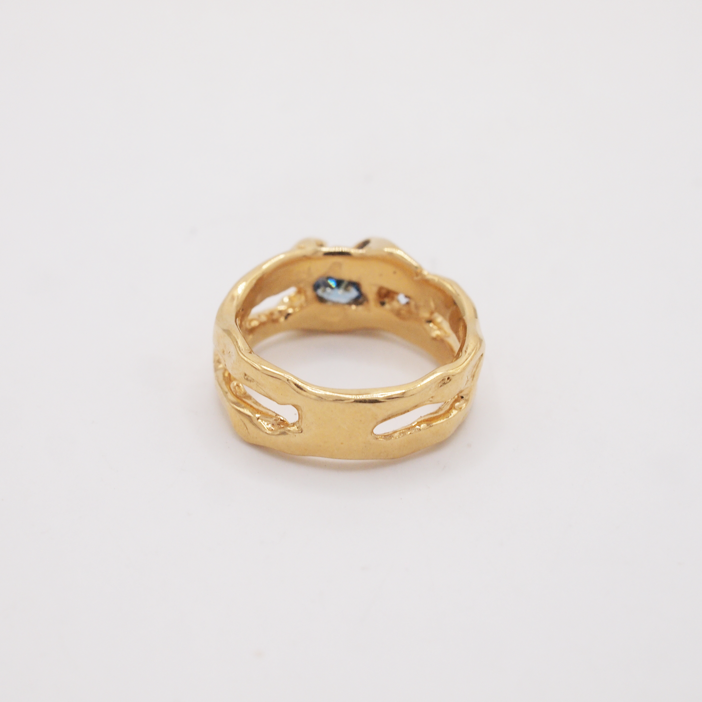 Blue & Gold Flux Ring-4