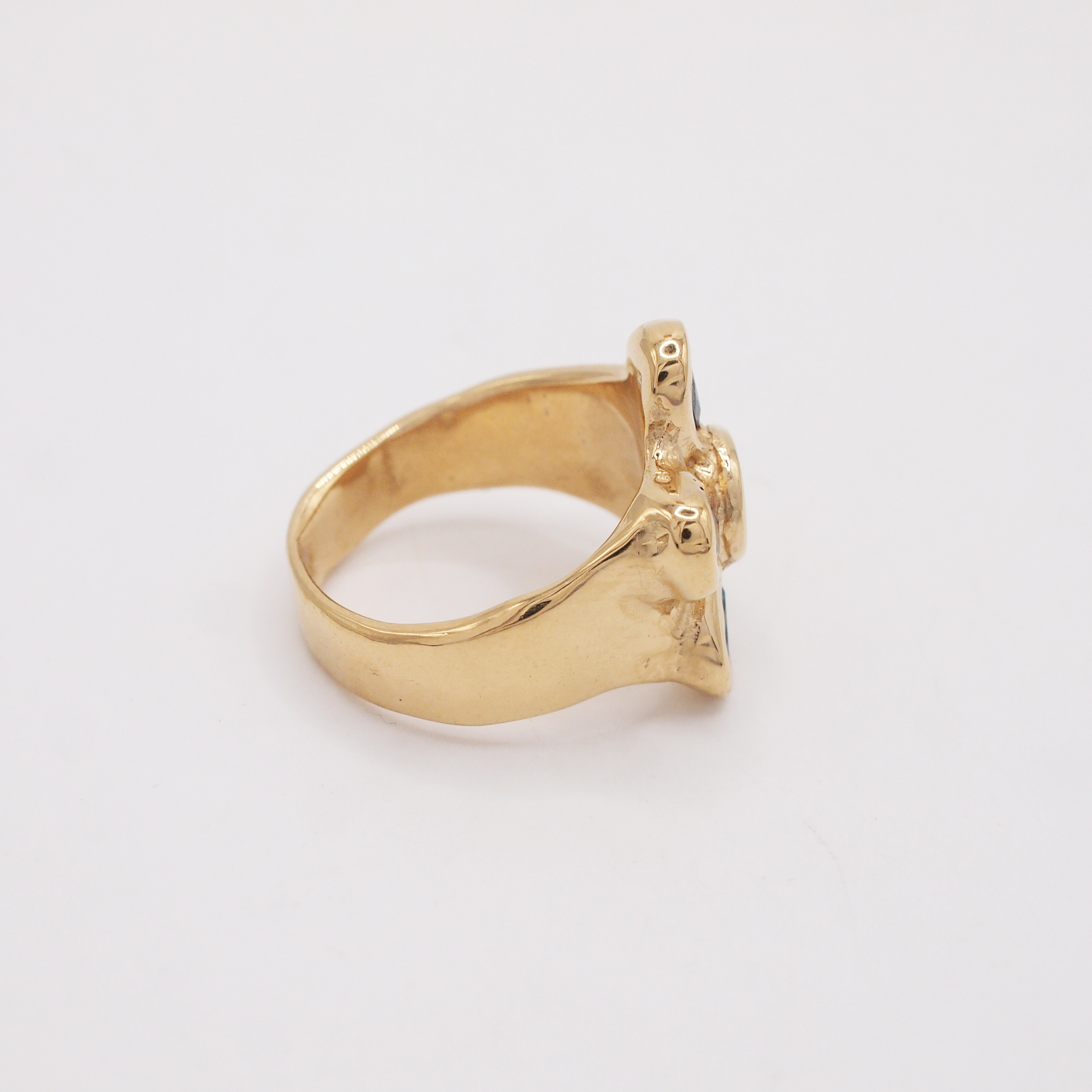 Gold Topaz Flower Ring-5