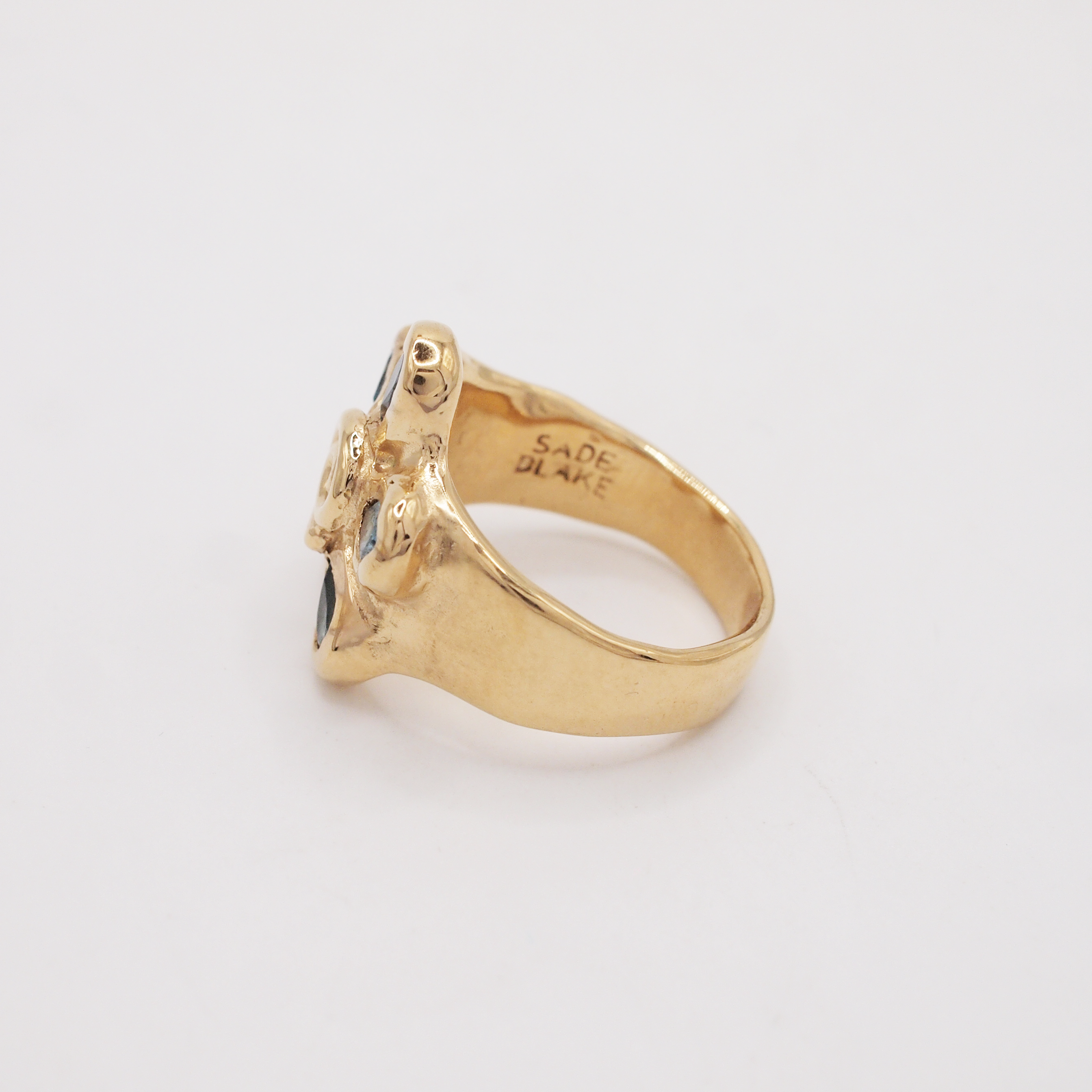 Gold Topaz Flower Ring-3