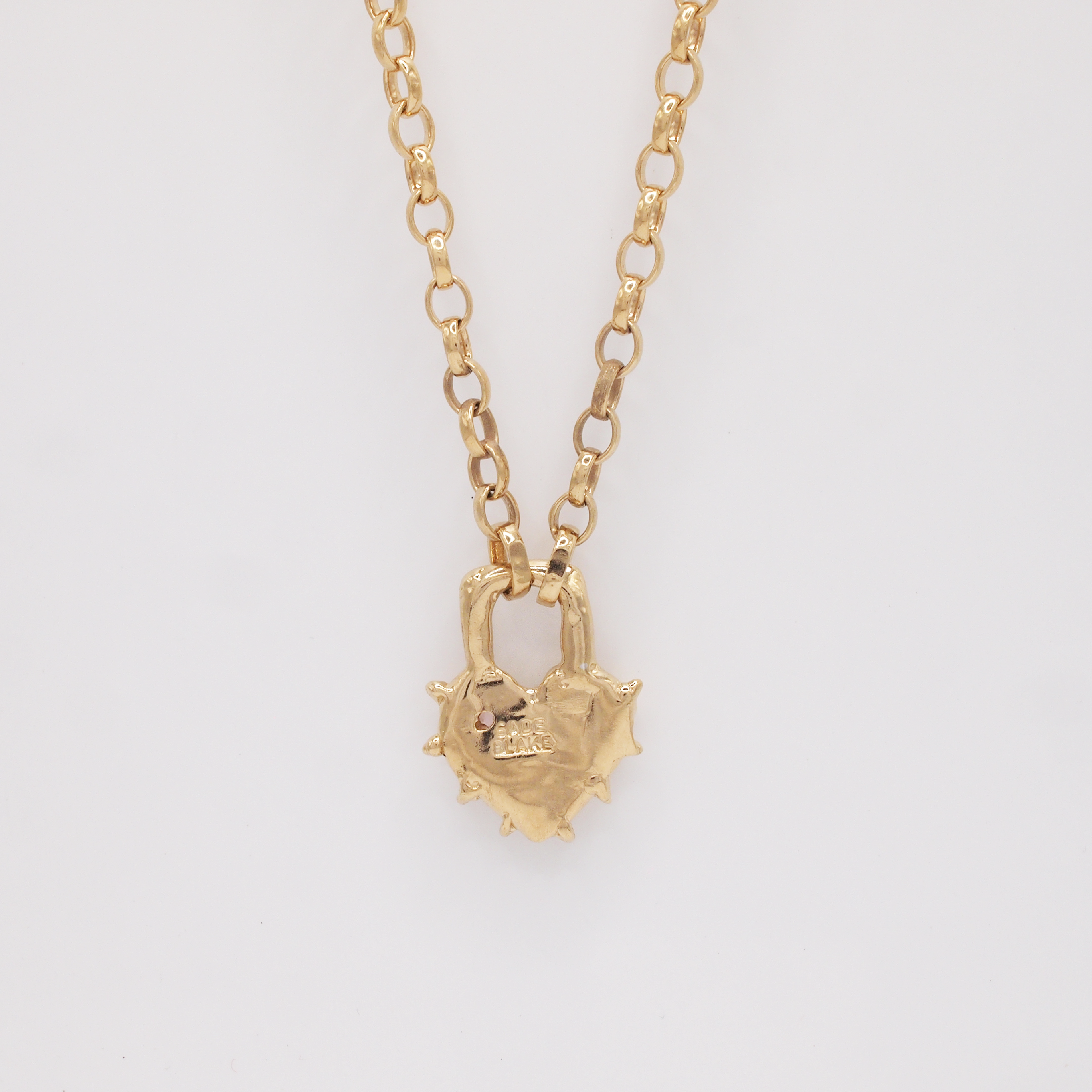 Gold Opal Heart Necklace-3