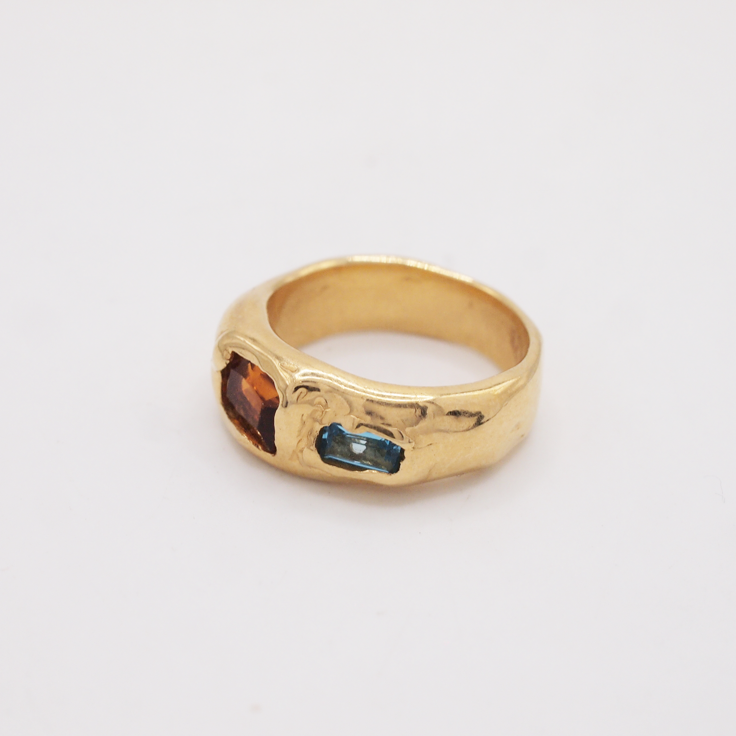 Blue & Orange Molten Ring-2