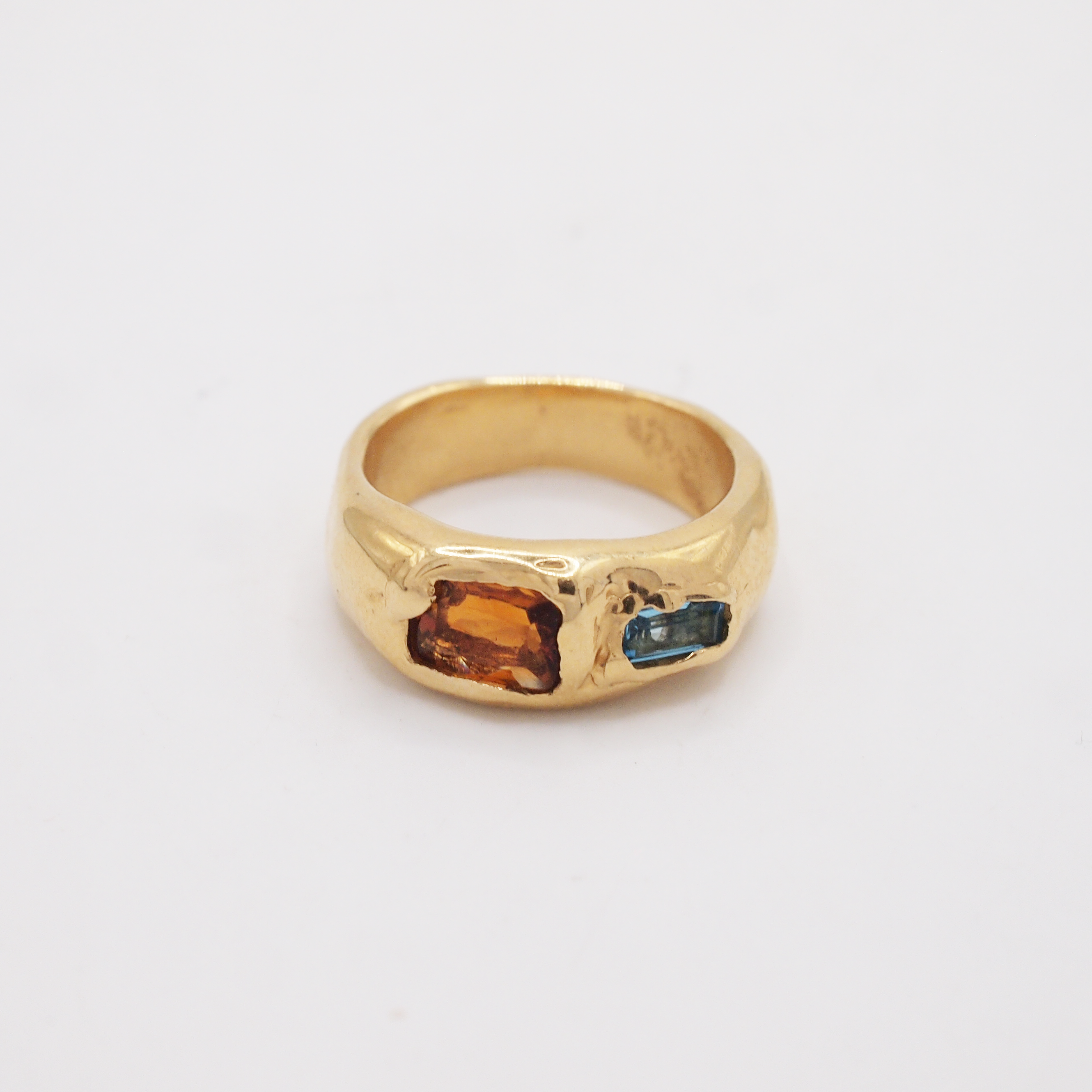 Blue & Orange Molten Ring-1