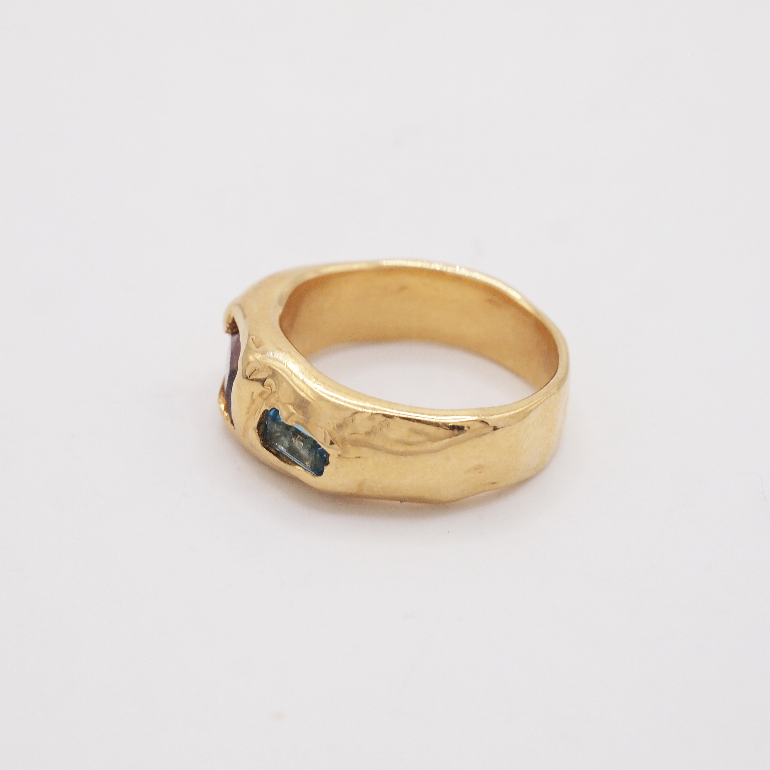 Blue & Orange Molten Ring-3