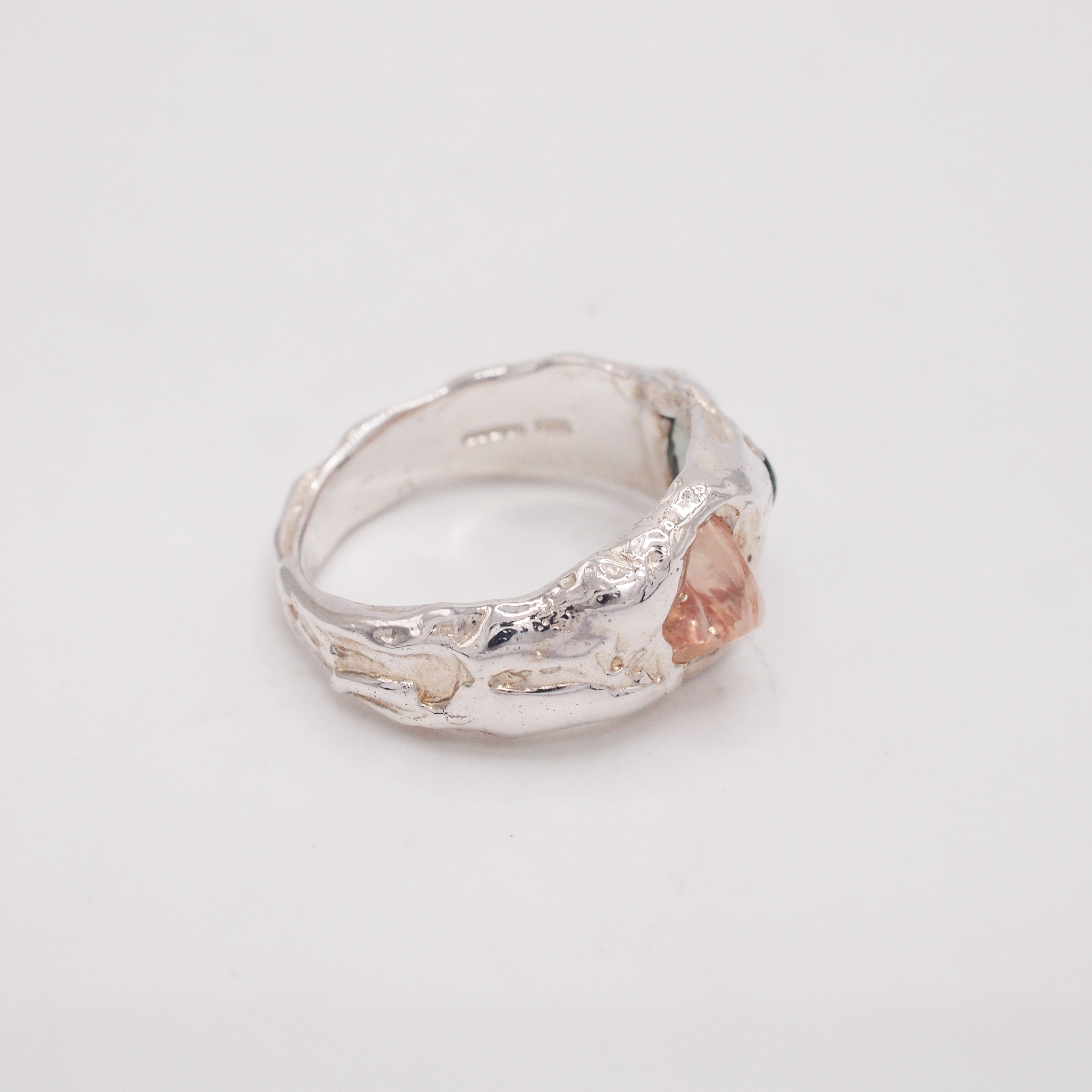 Green & Peach Flux Ring-4