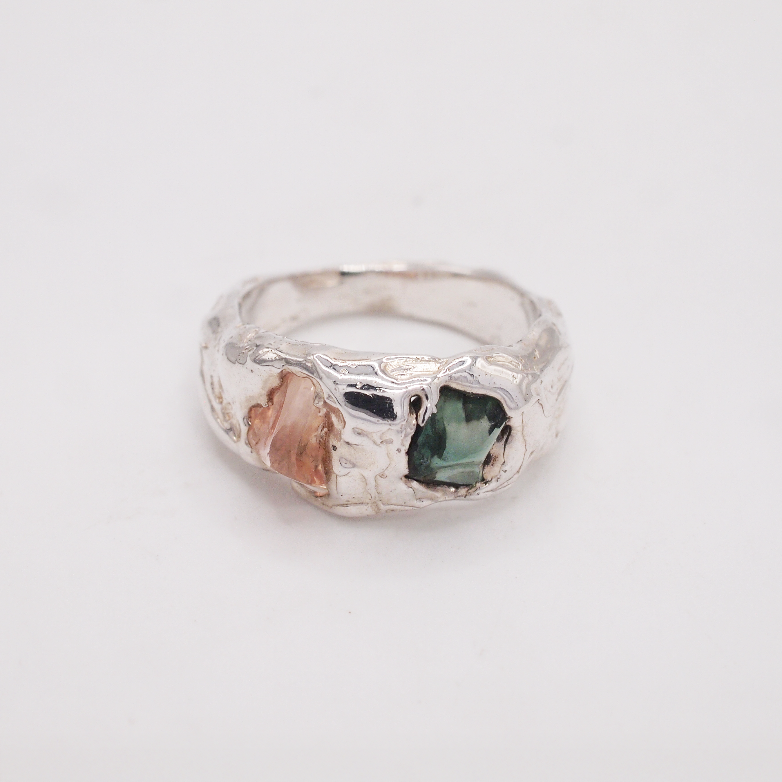 Green & Peach Flux Ring