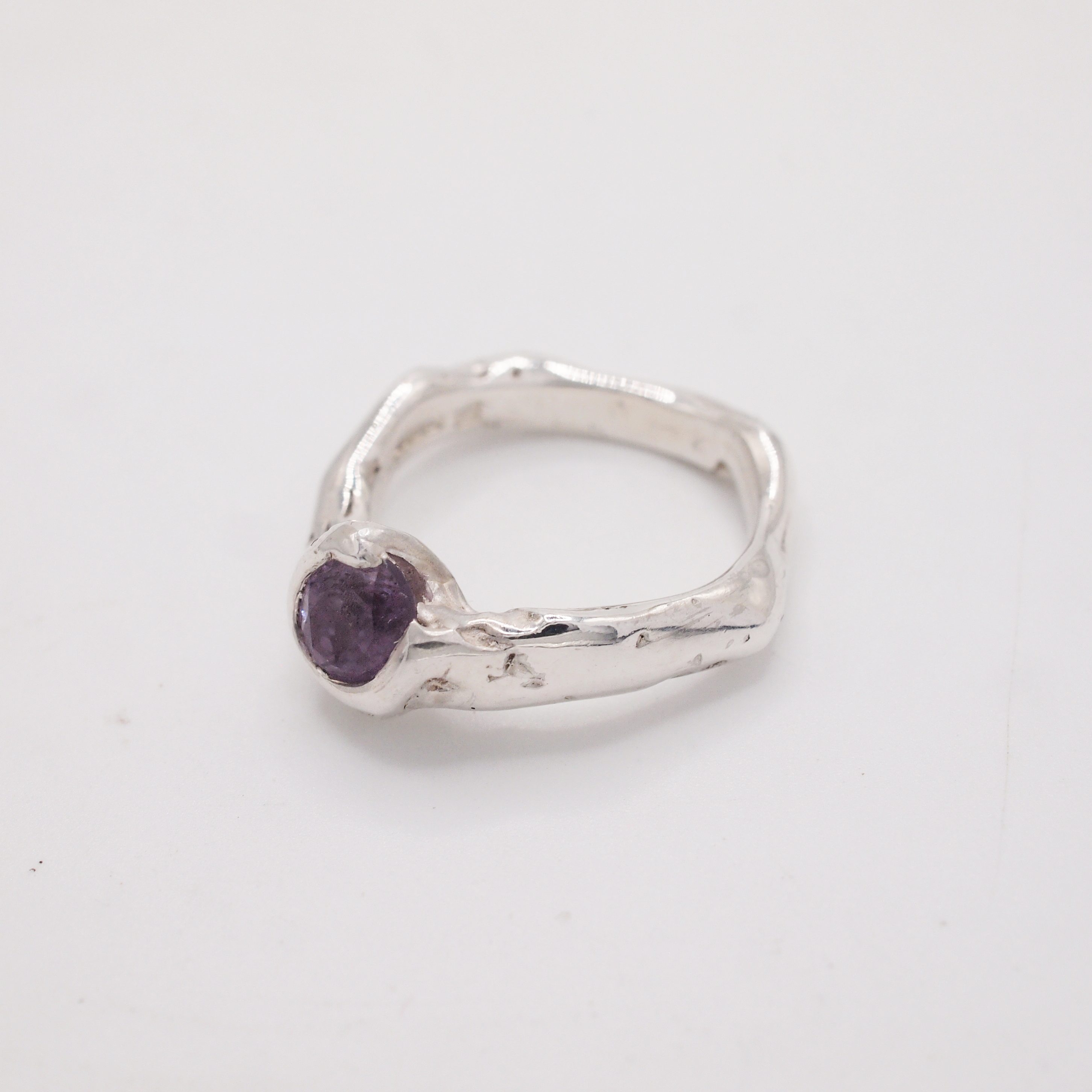 Open Bezel Amethyst Ring-2