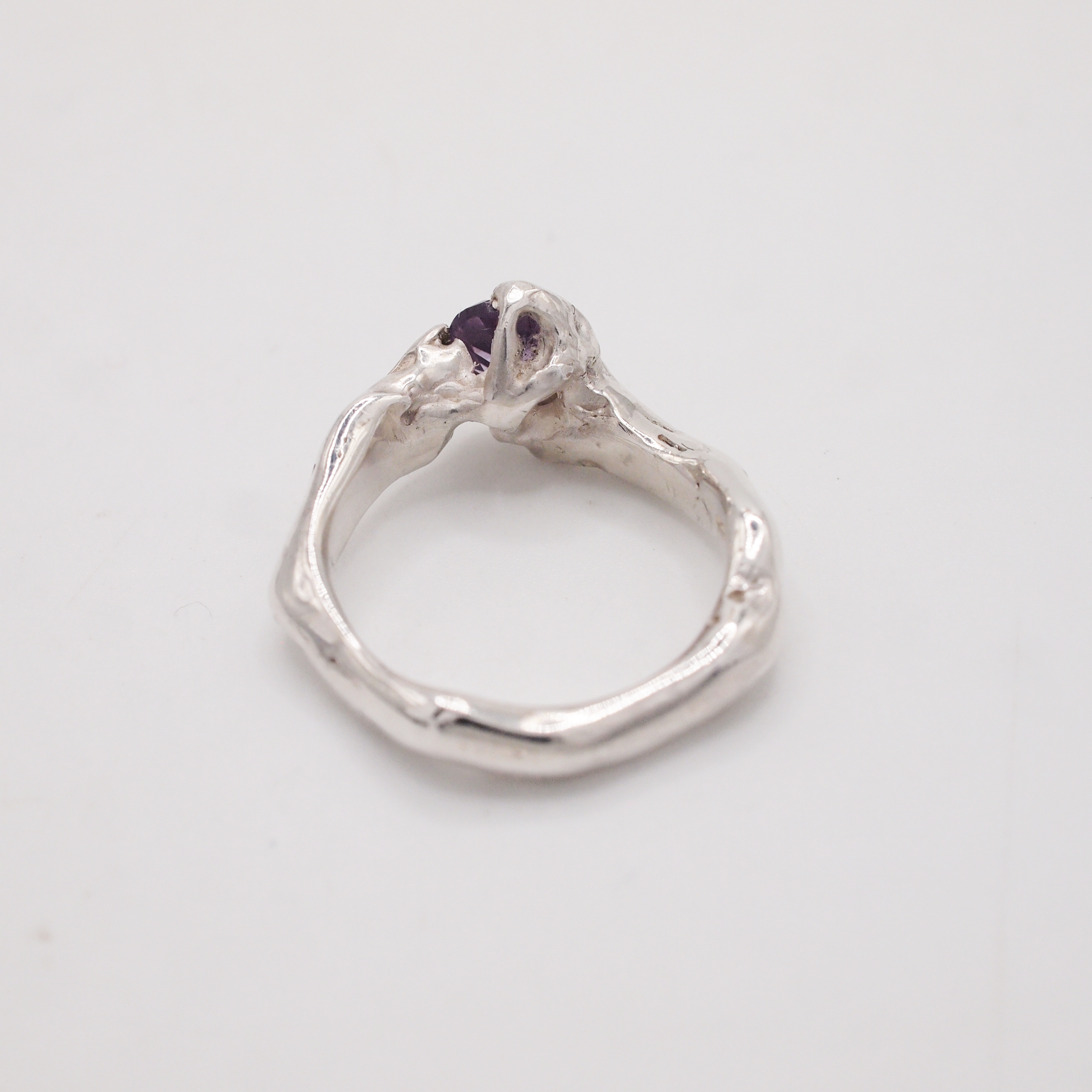 Open Bezel Amethyst Ring-4