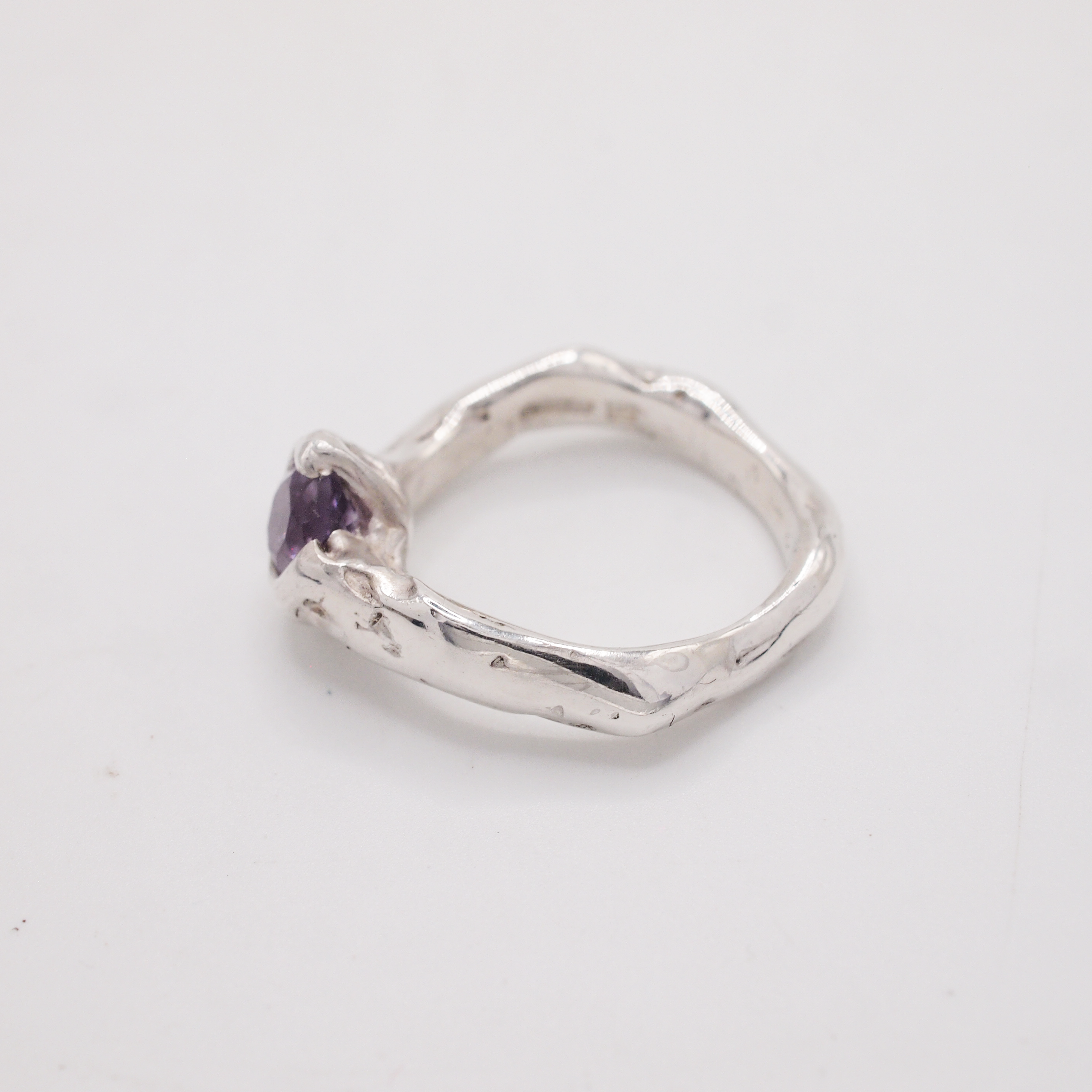Open Bezel Amethyst Ring-3