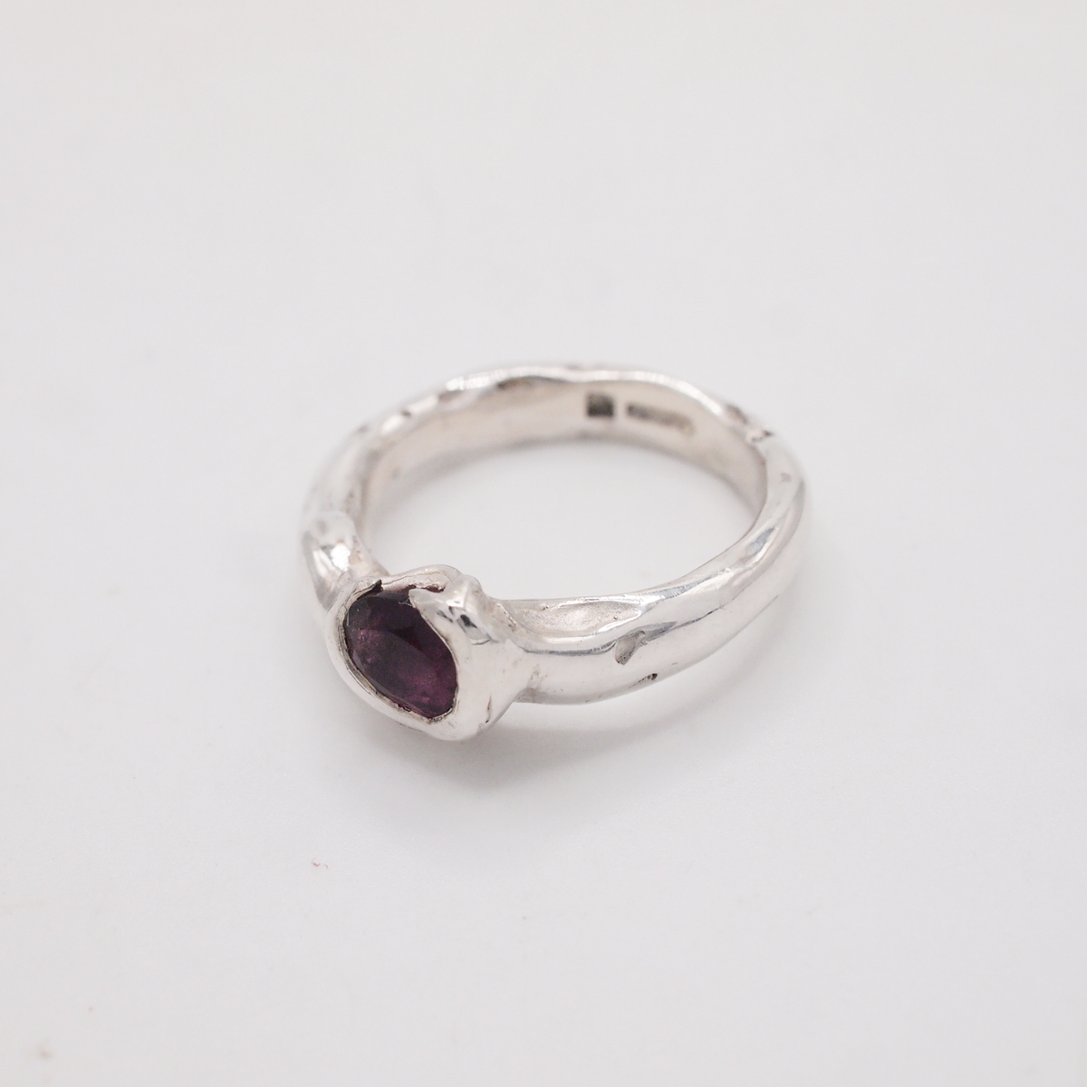 Open Bezel Garnet Ring-2
