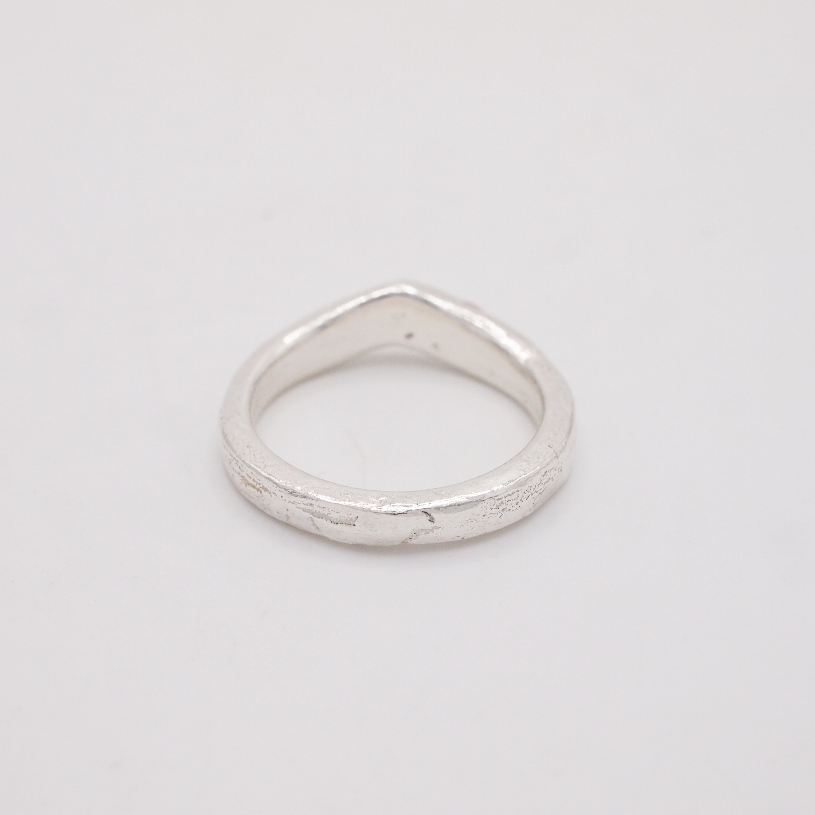 Pink Sapphire Wishbone ring-3