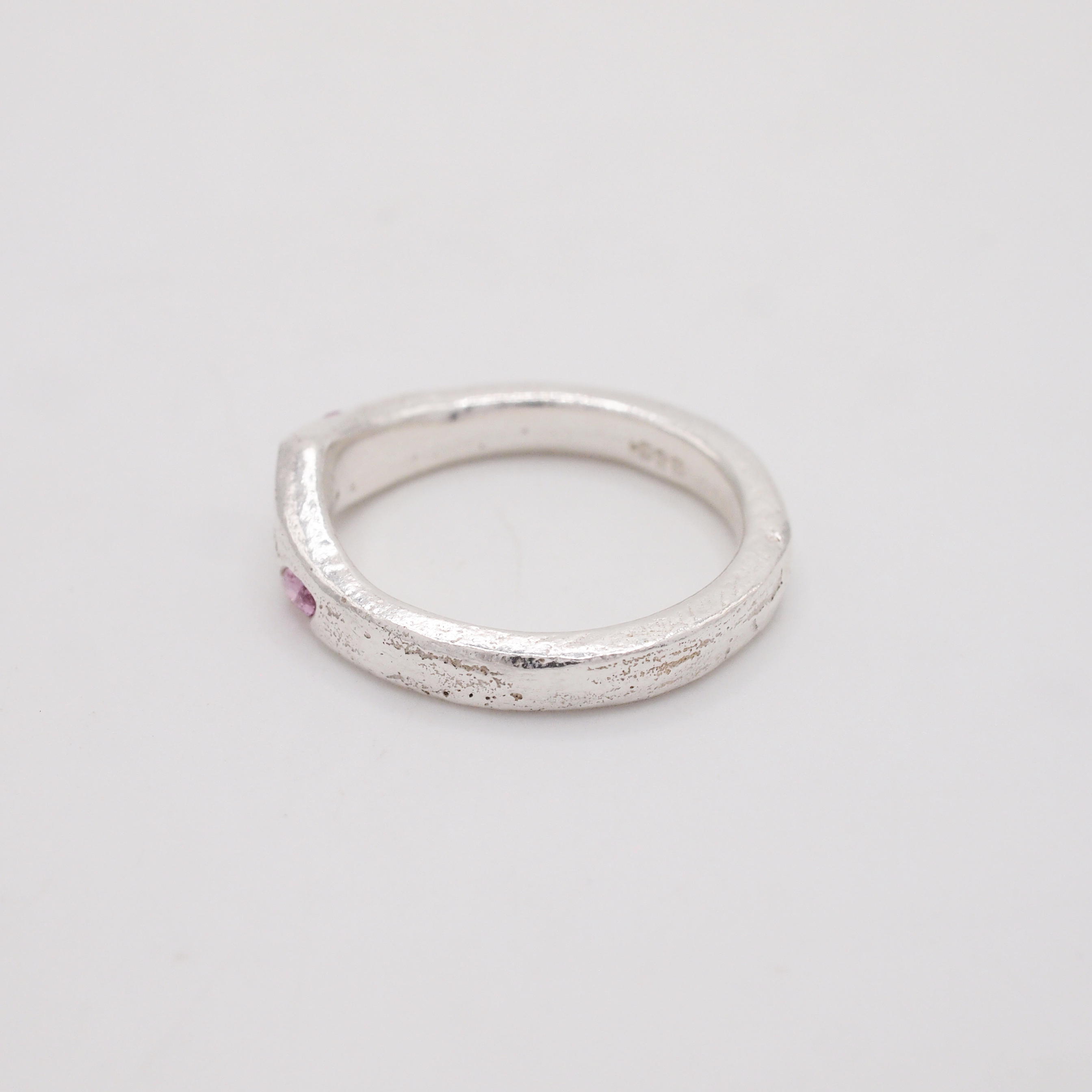 Pink Sapphire Wishbone ring-2