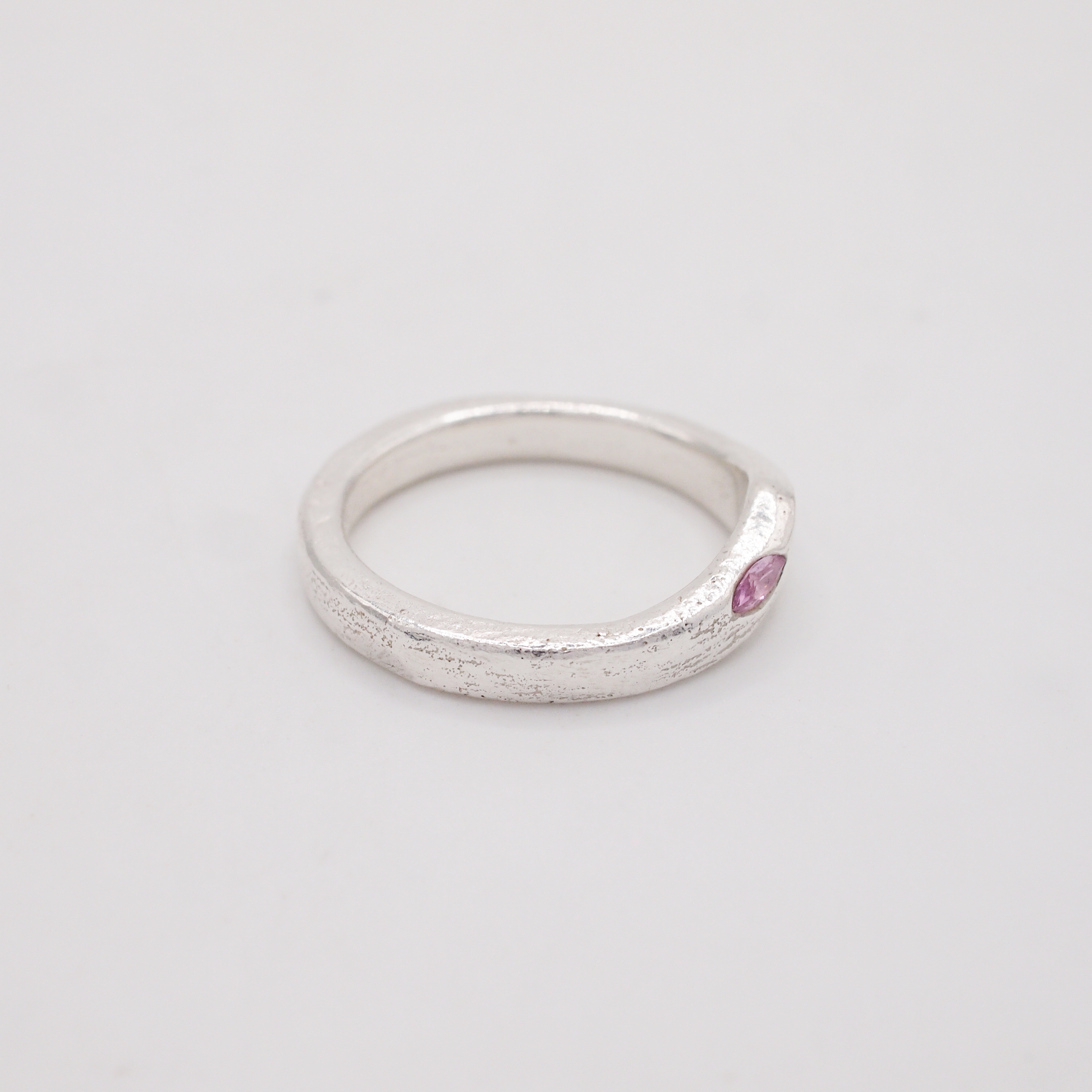Pink Sapphire Wishbone ring-4