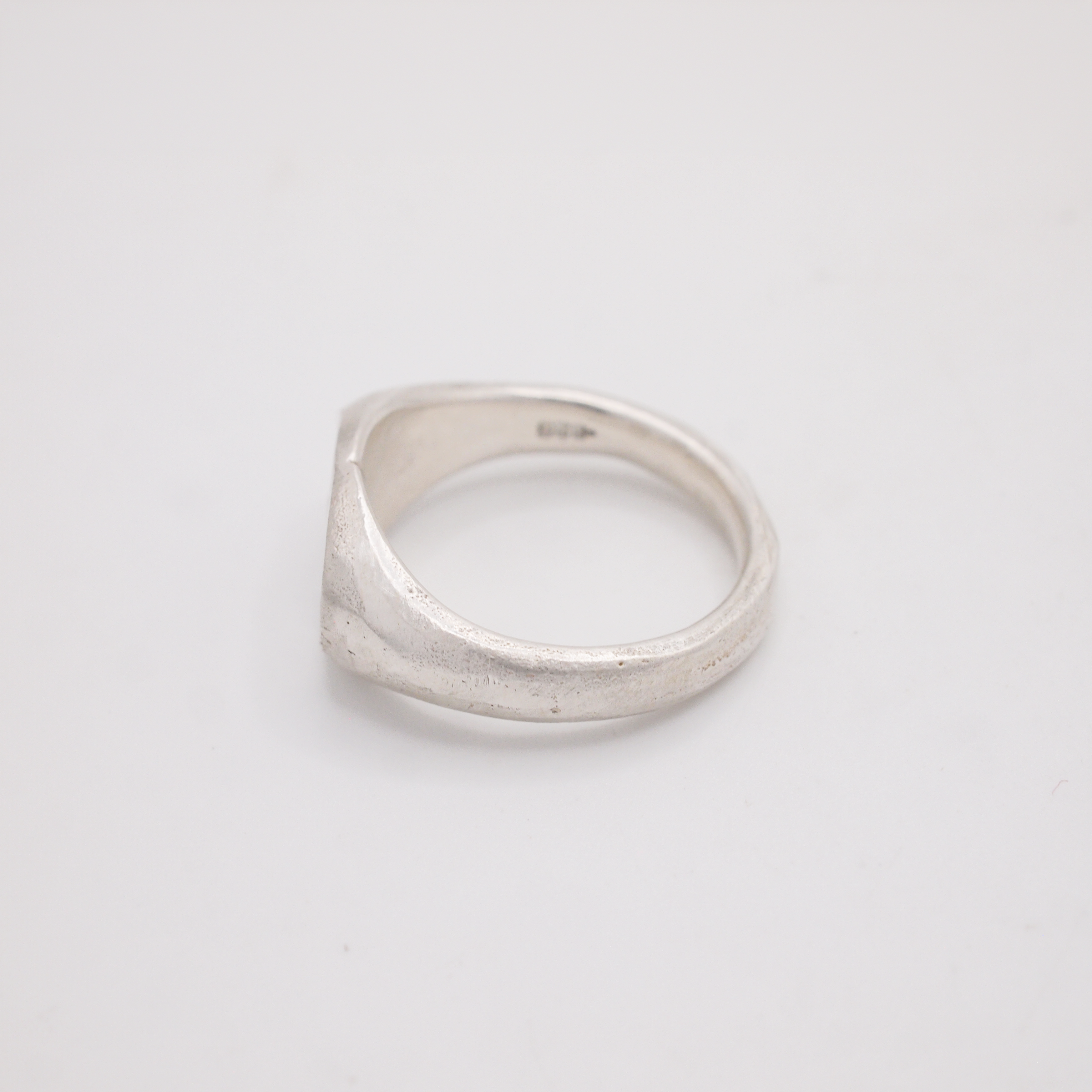 Clear & Blue Sapphire Oval Signet-3