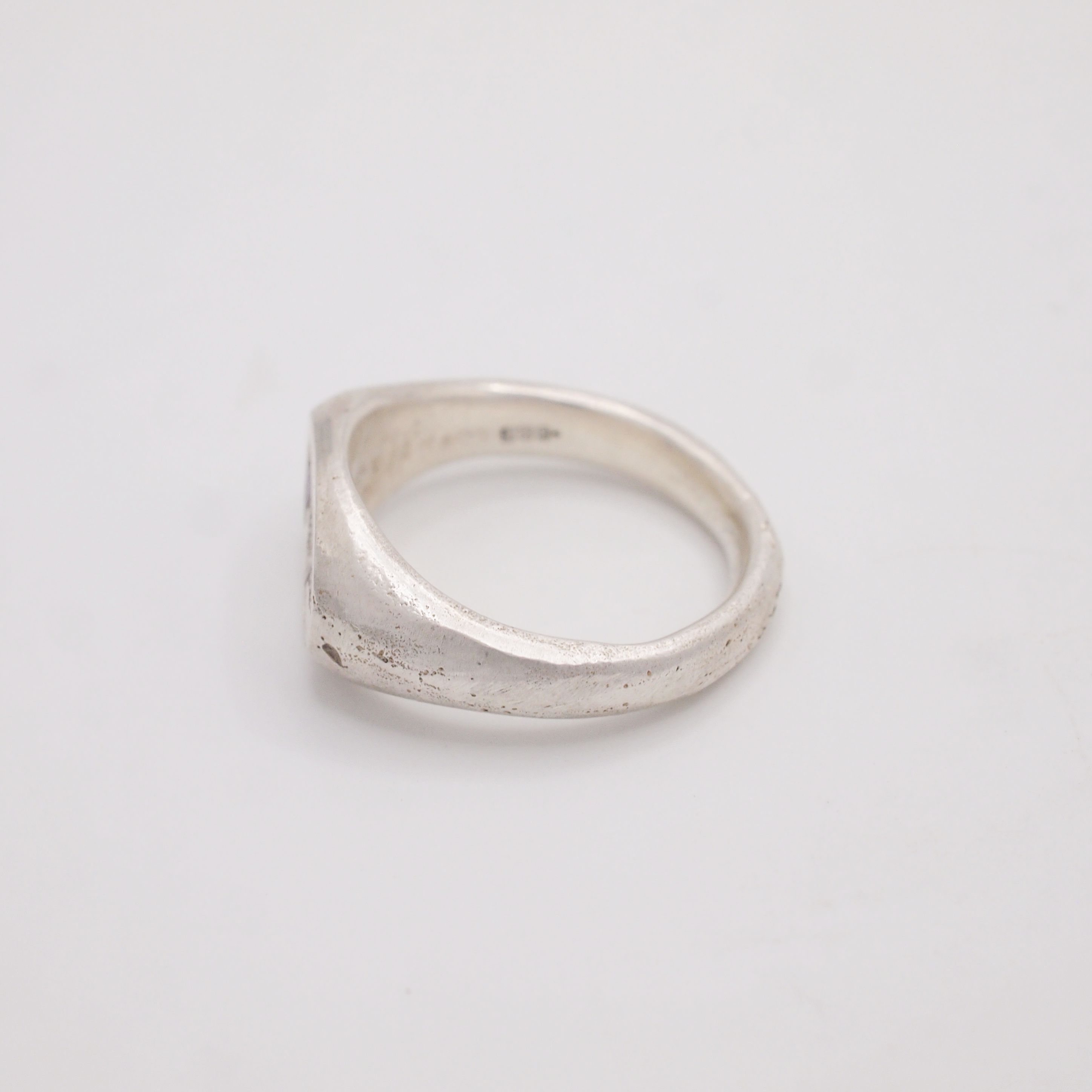Clear & Red Sapphire Oval Signet-2