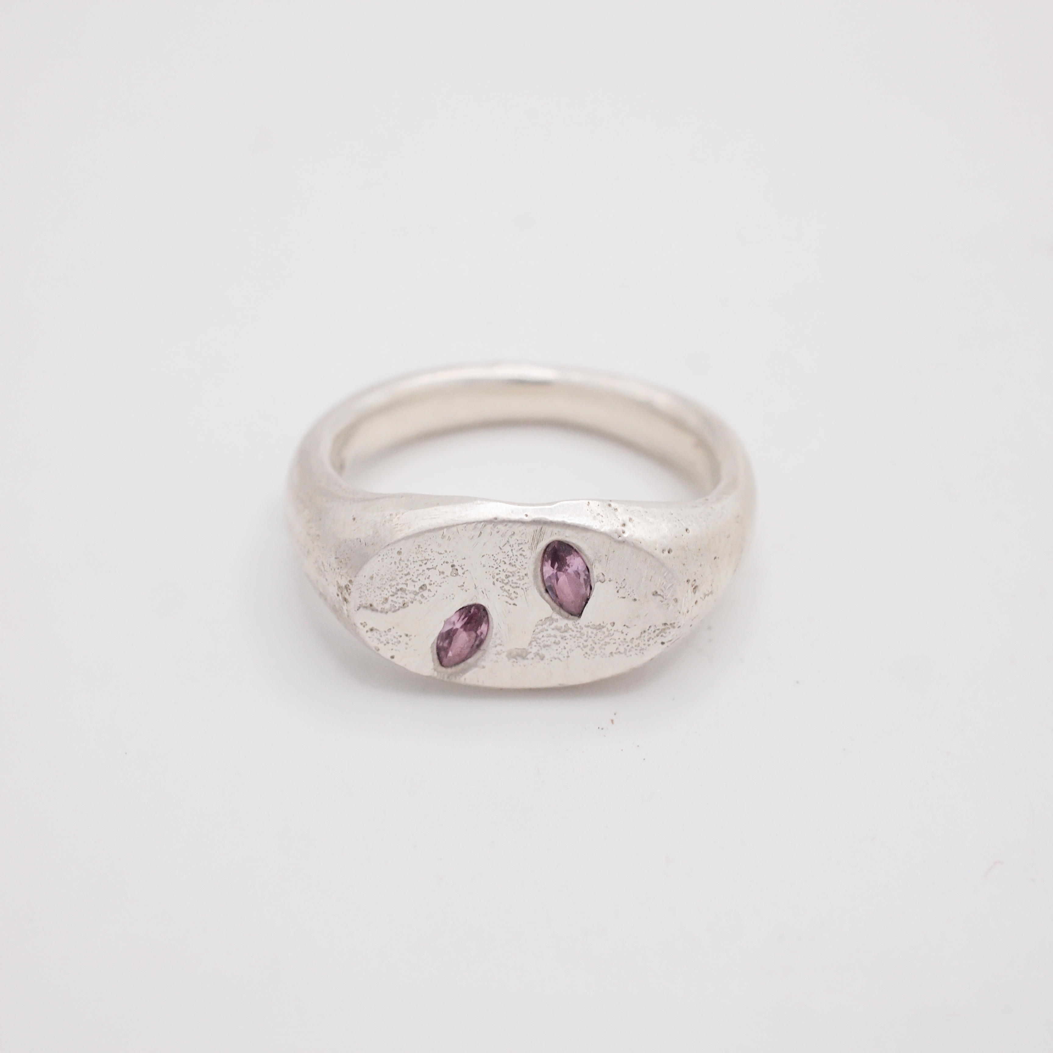 Pink Sapphire Oval Signet