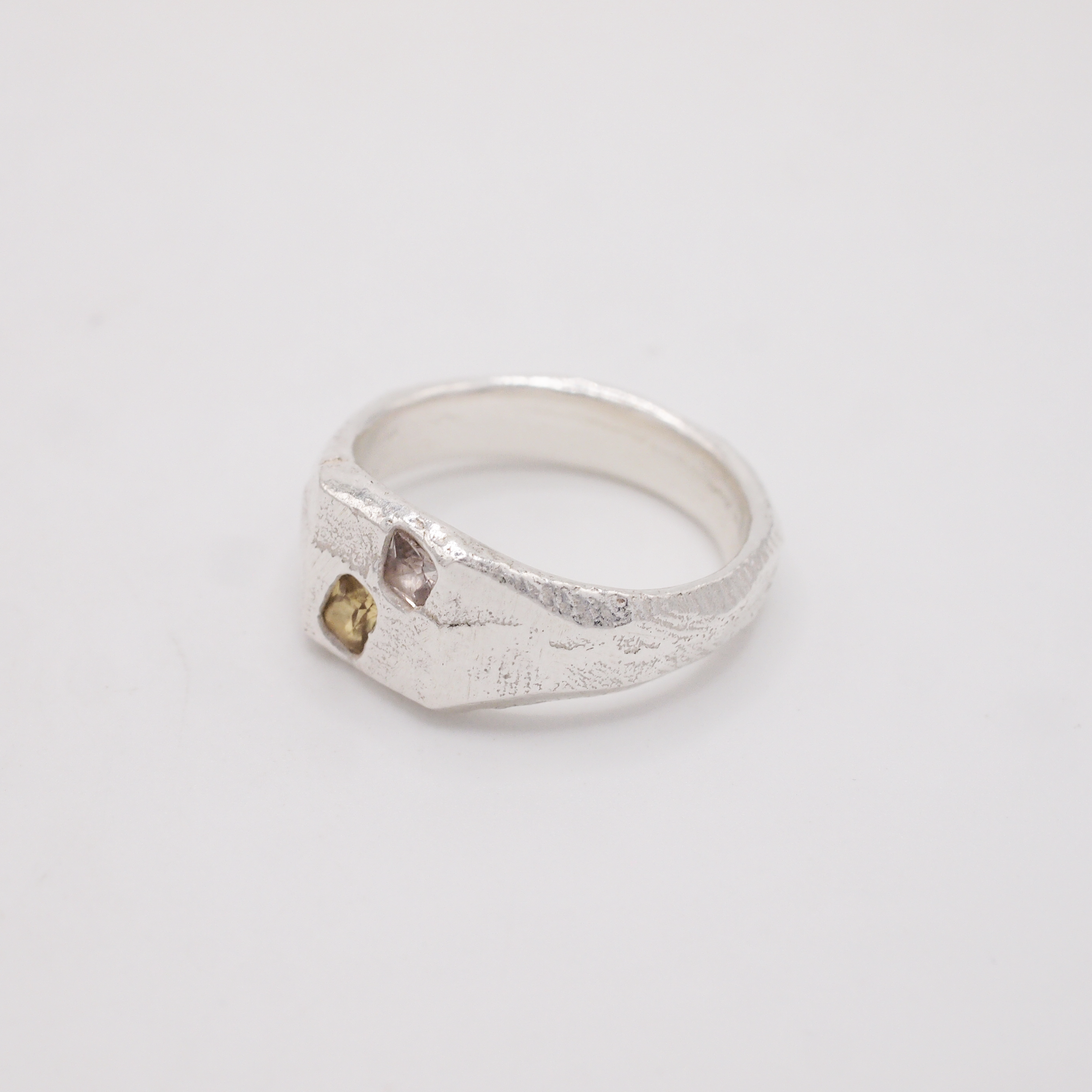 Clear & Yellow Square Signet-2