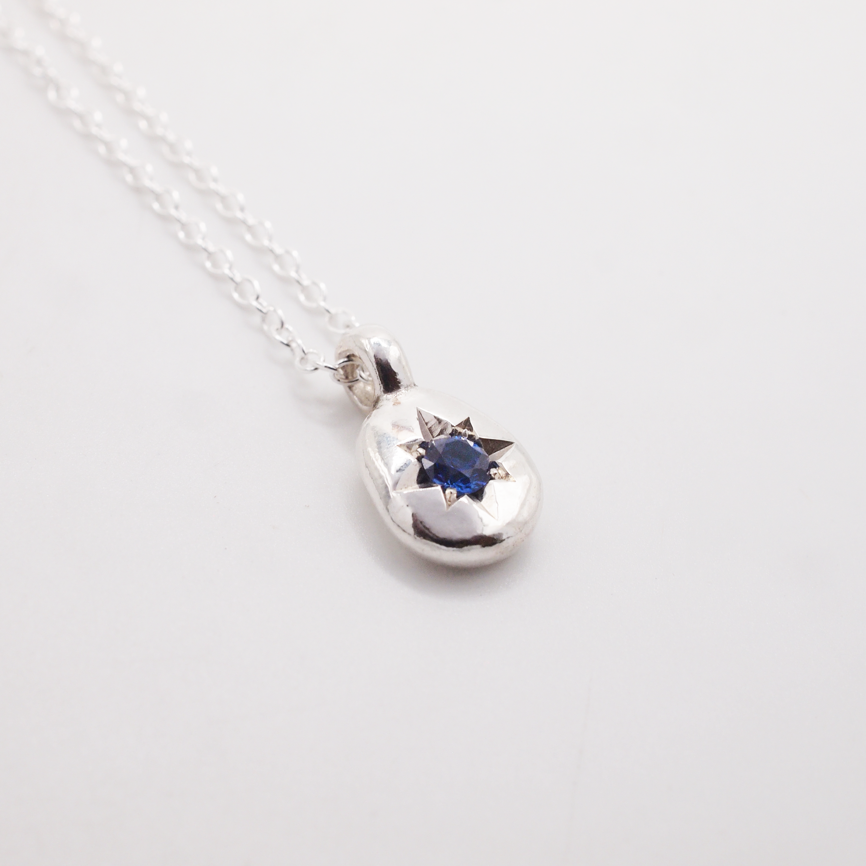 Sapphire Drop Necklace-1