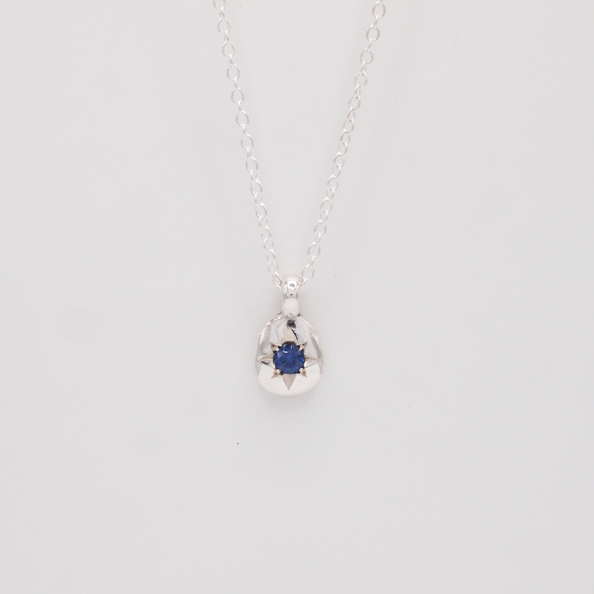 Sapphire Drop Necklace-3